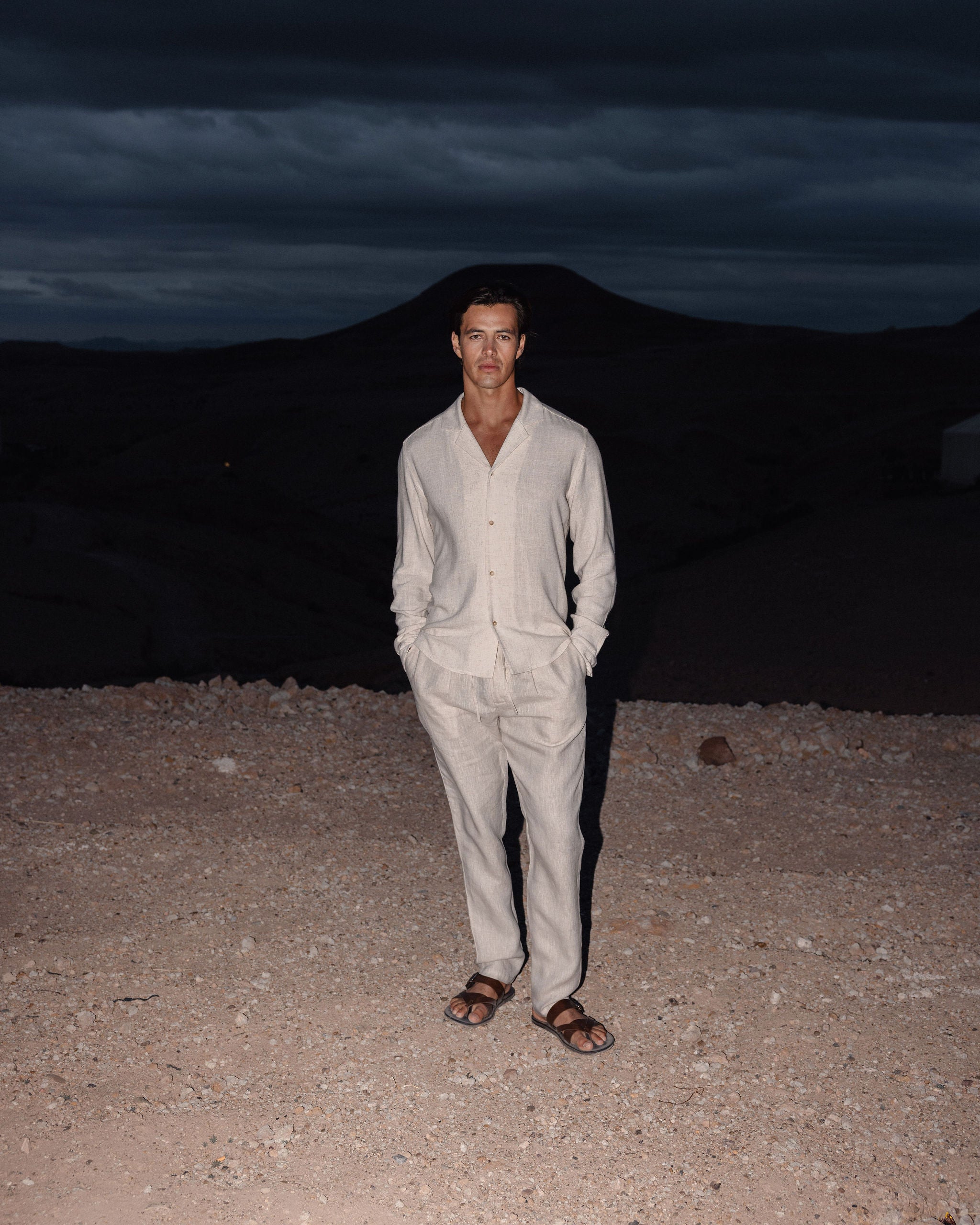 Oatmeal Linen Trouser