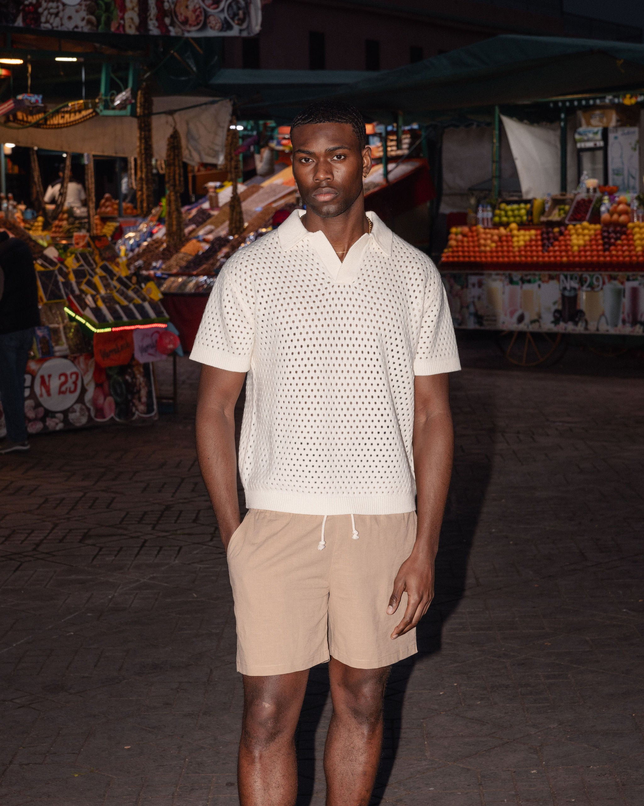 MURA KNIT POLO ECRU