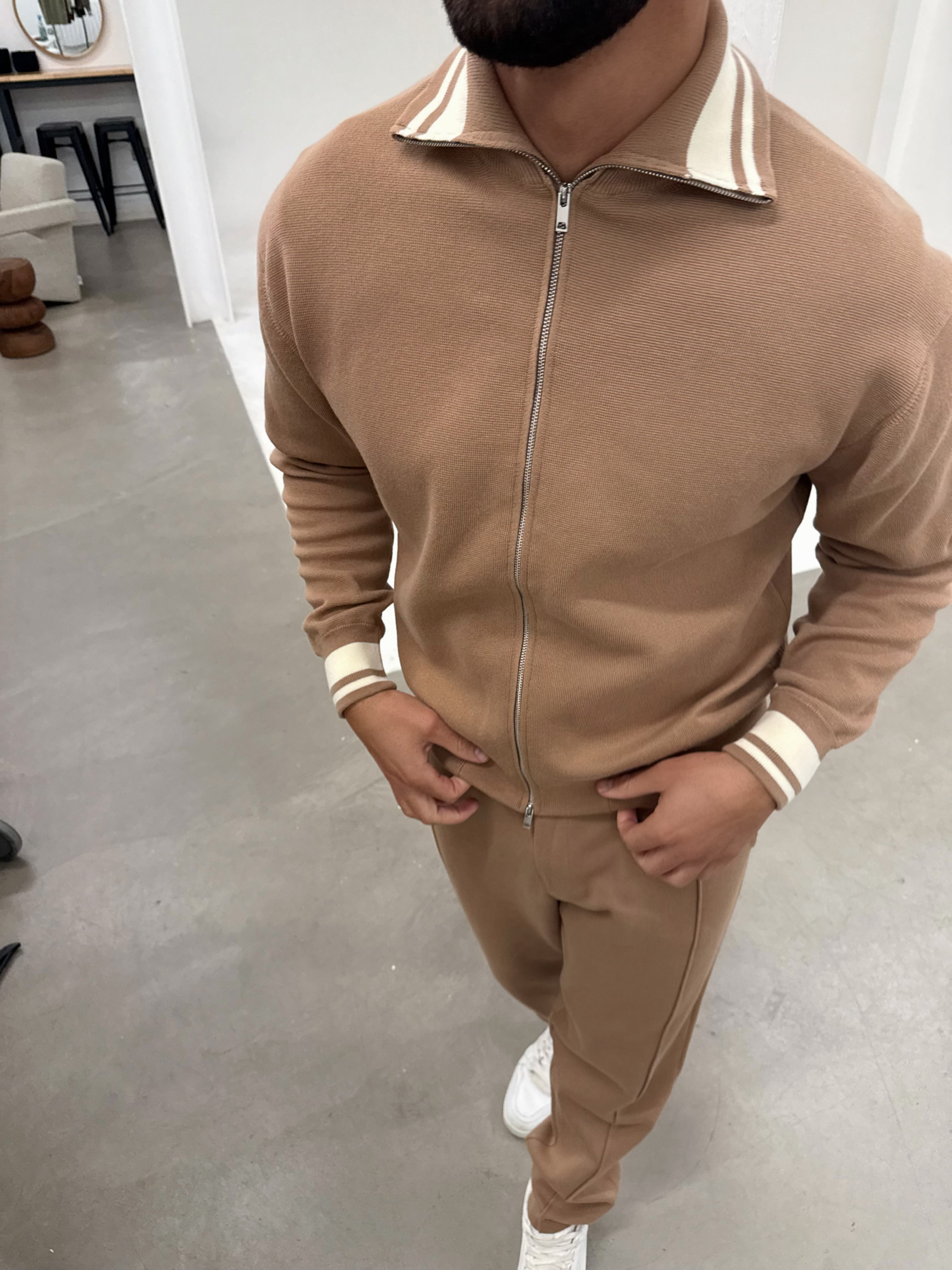 ROCA KNIT JACKET BEIGE
