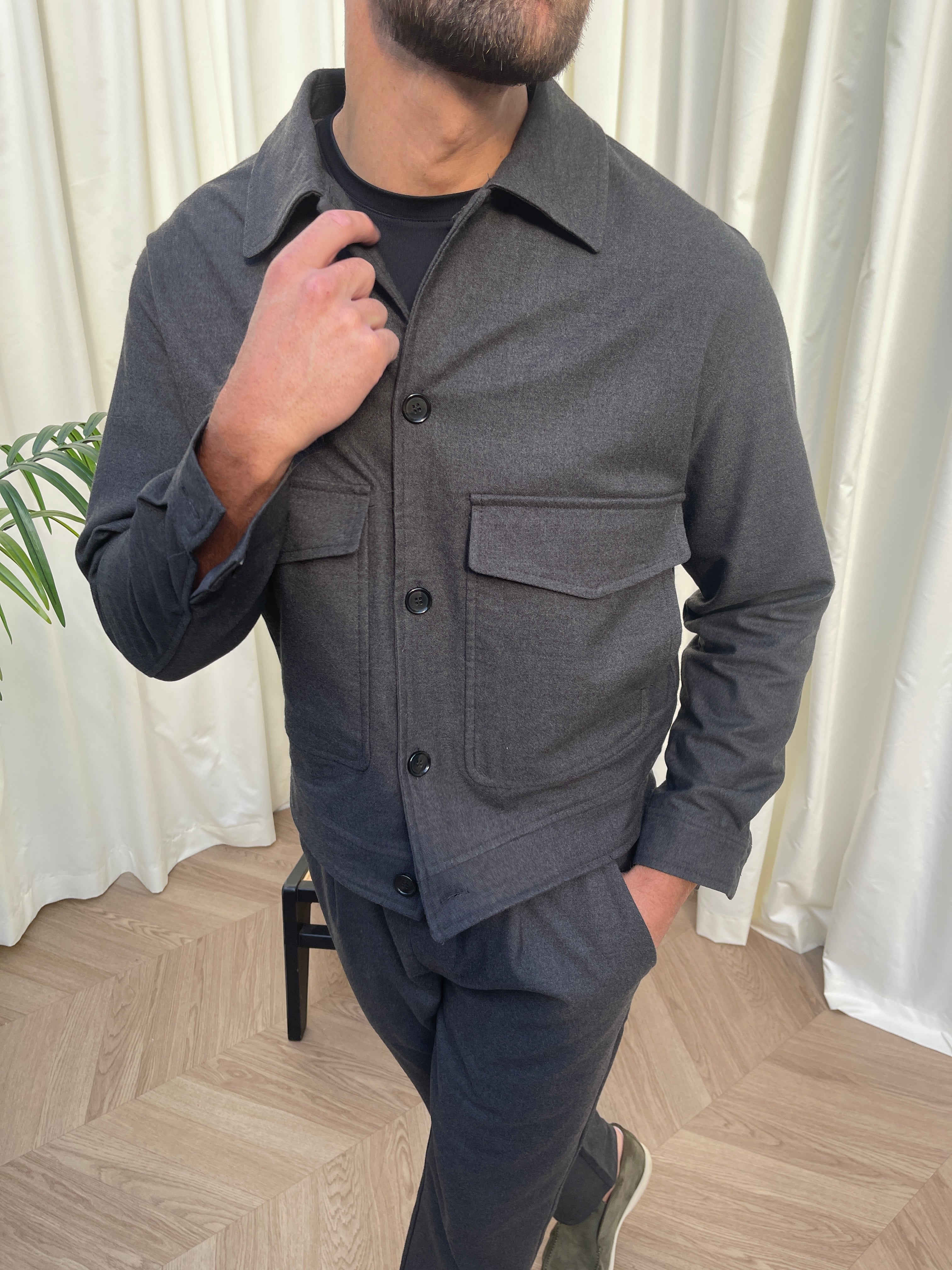 Atelier Wool Blouson Charcoal
