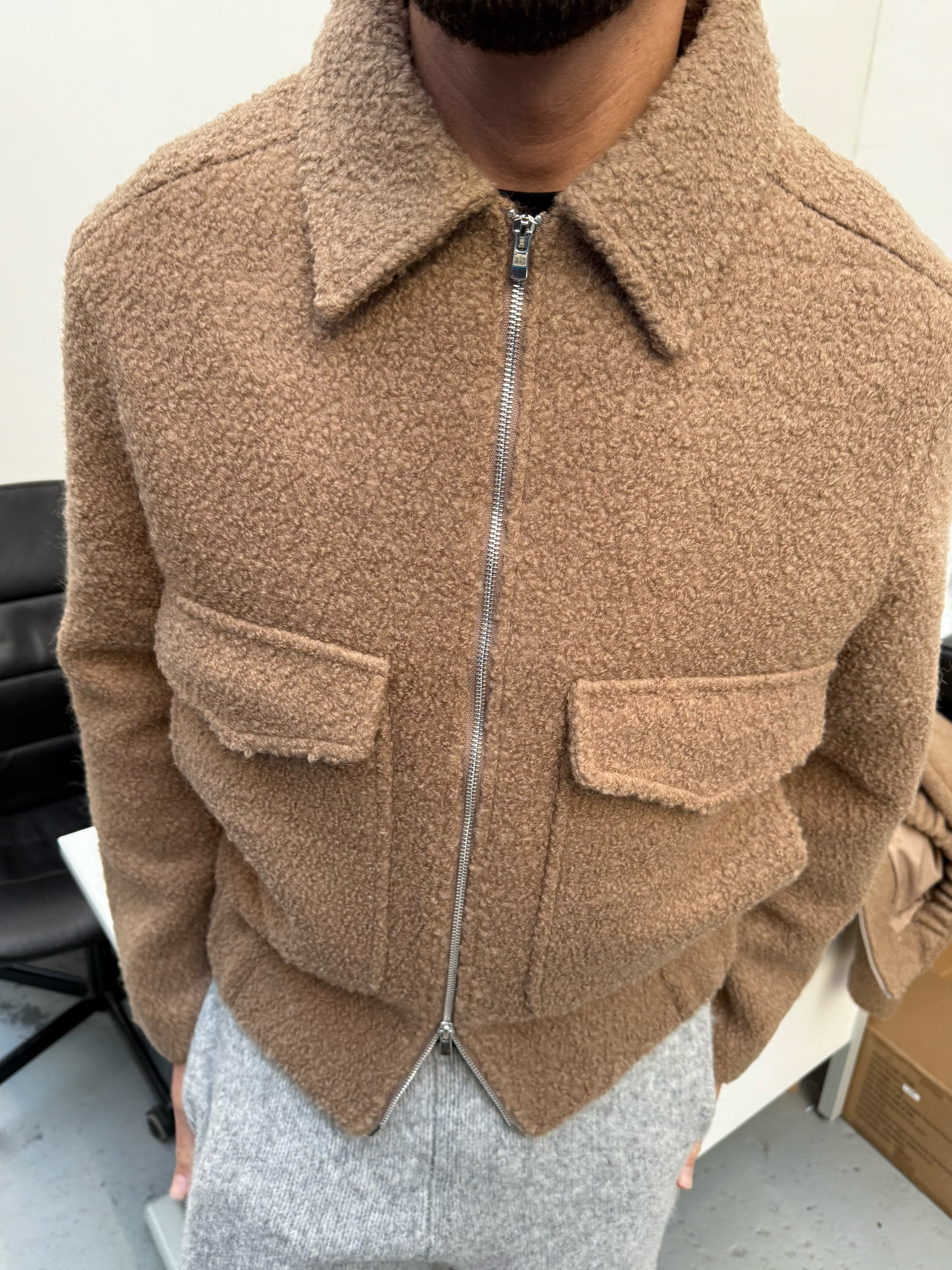 BOUCLE JACKET BROWN