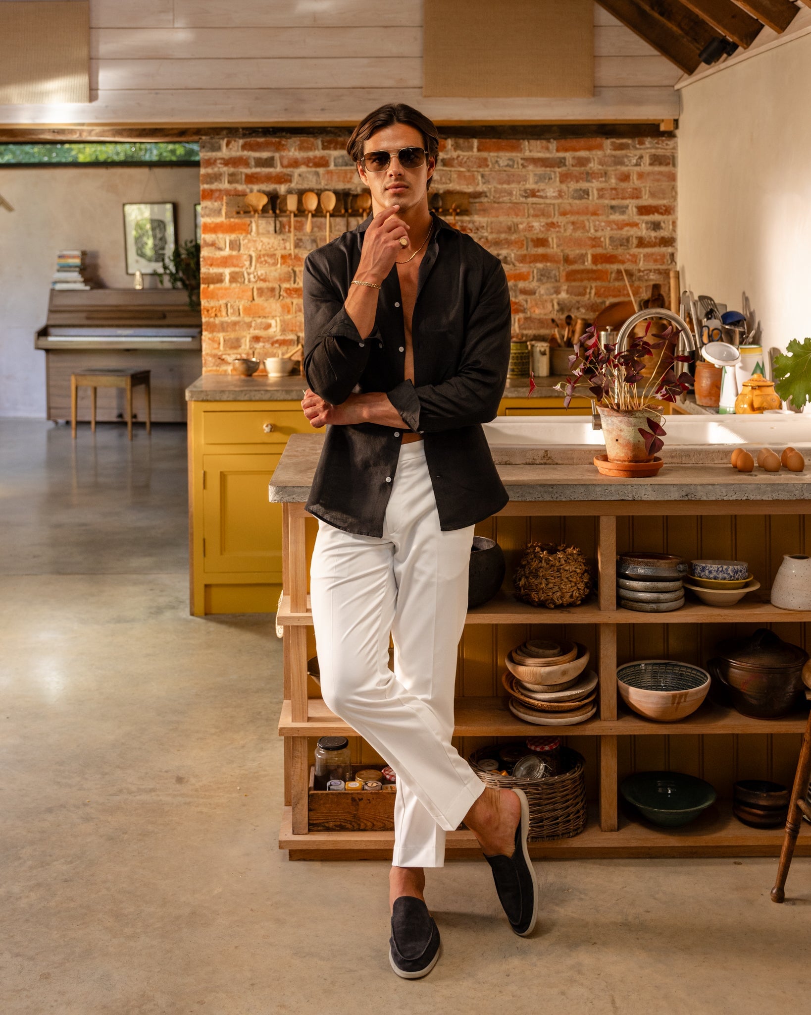 Linen Shirt Black
