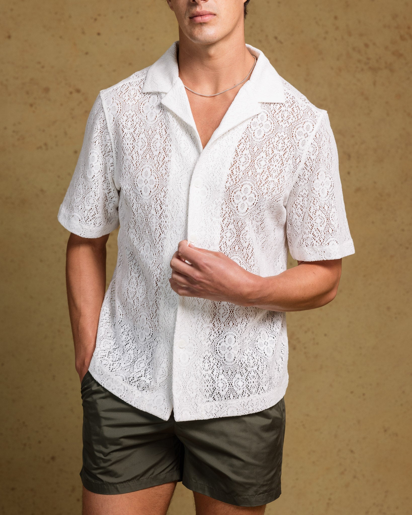 Augusto Lace Shirt White