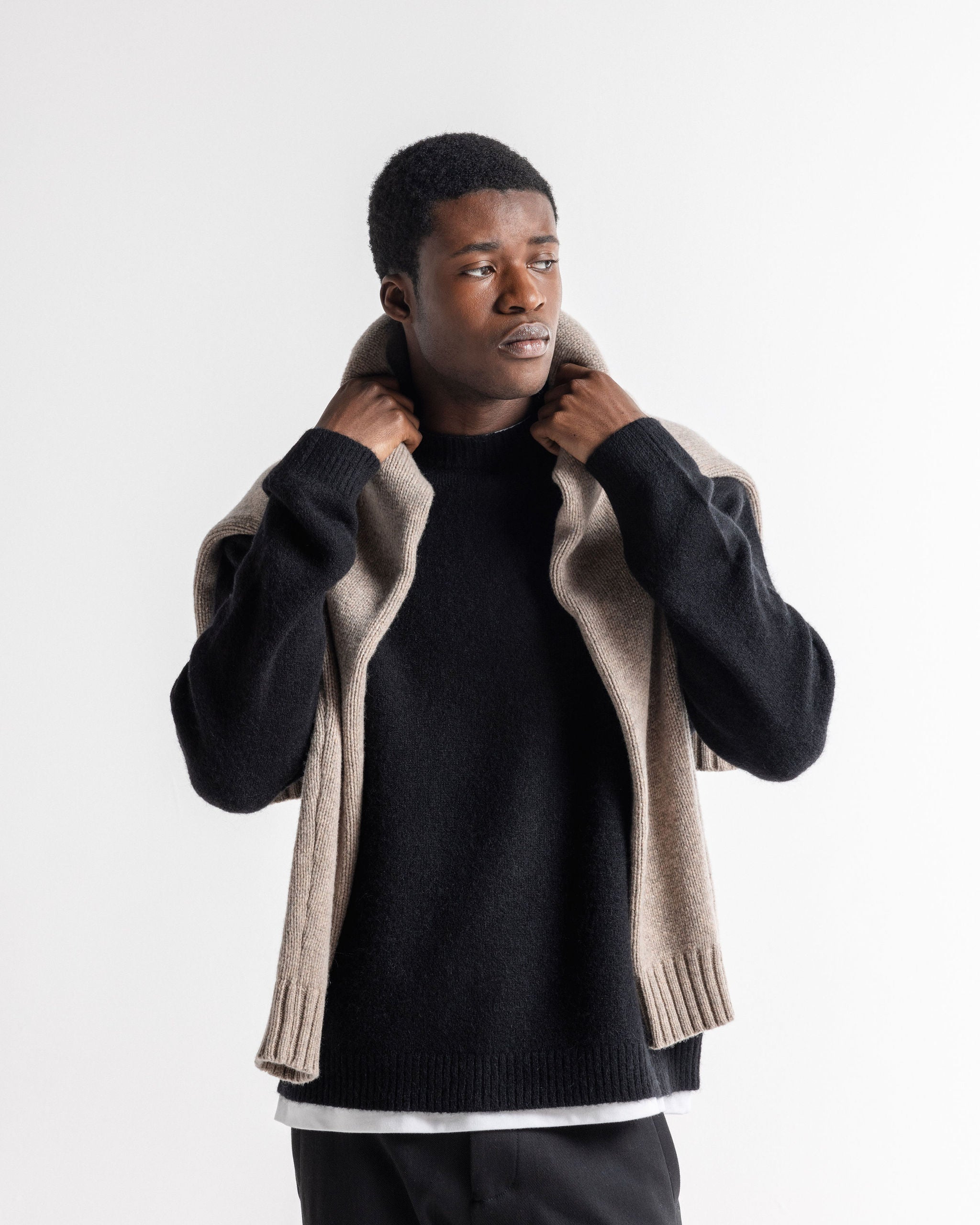 Alpaca Knit Sweater Black