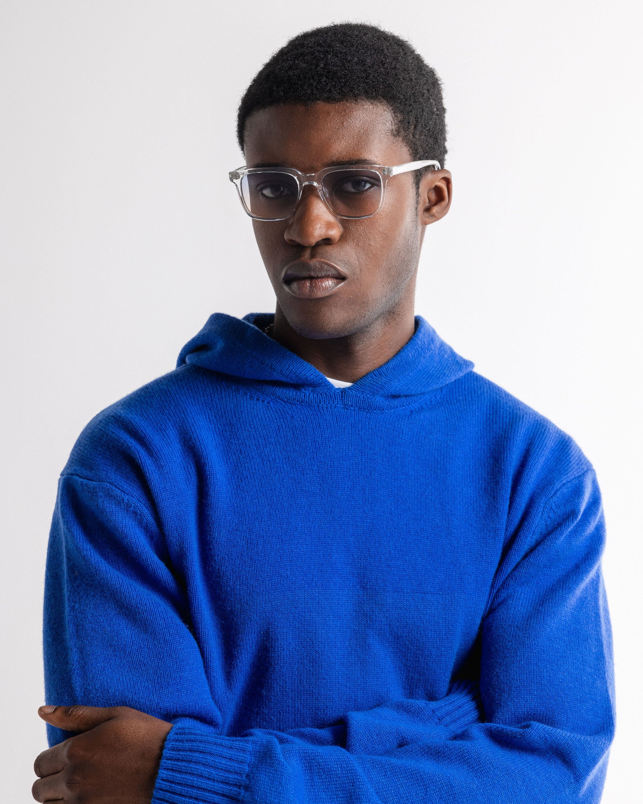 Cashmere Hoodie Cobalt Blue