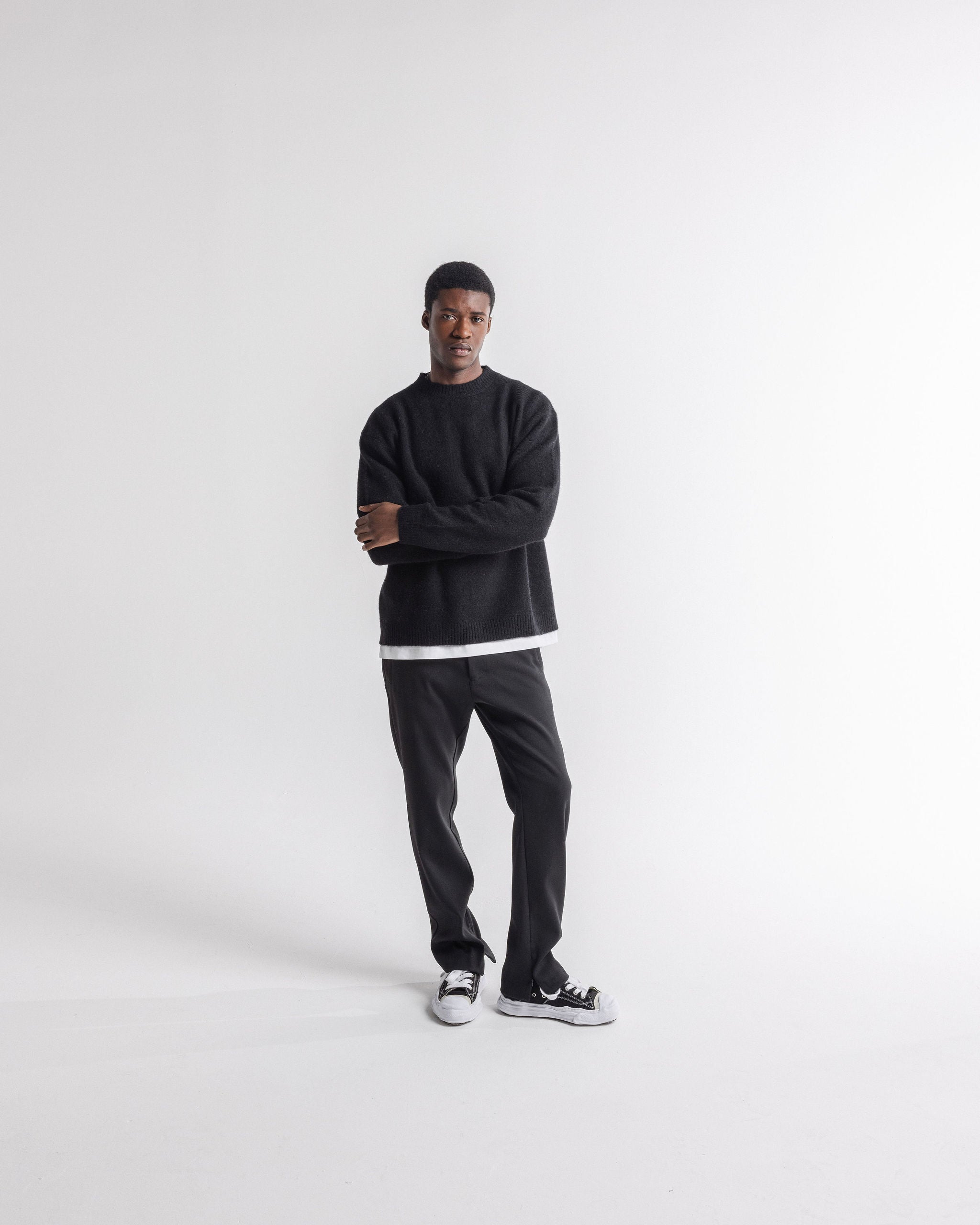Alpaca Knit Sweater Black