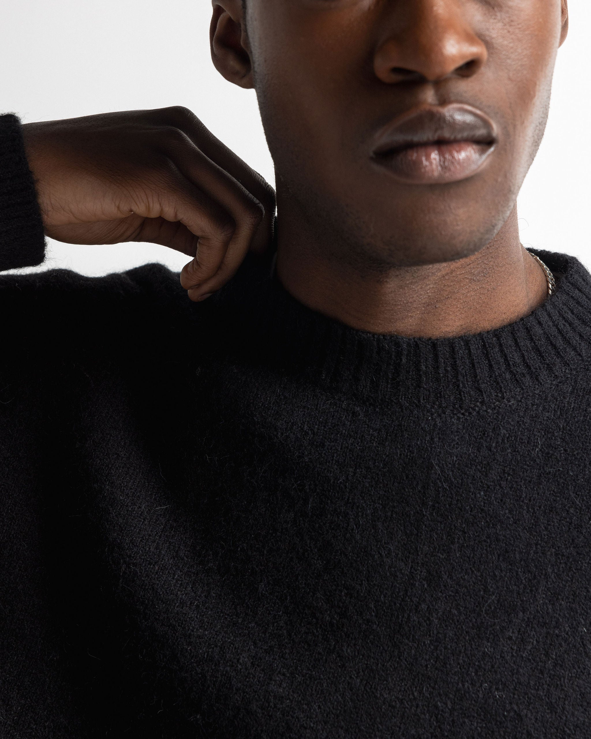 Alpaca Knit Sweater Black
