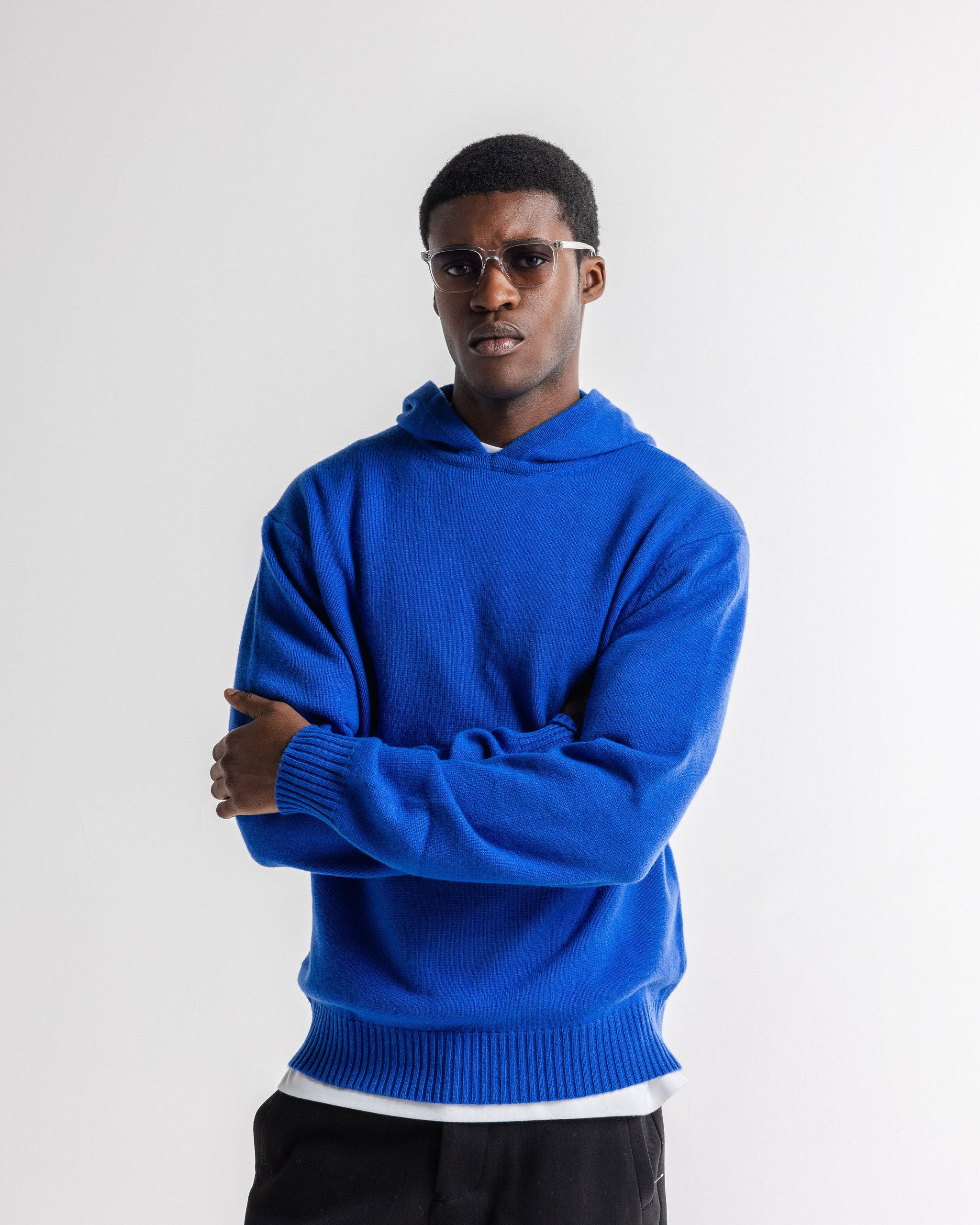 Cashmere Hoodie Cobalt Blue