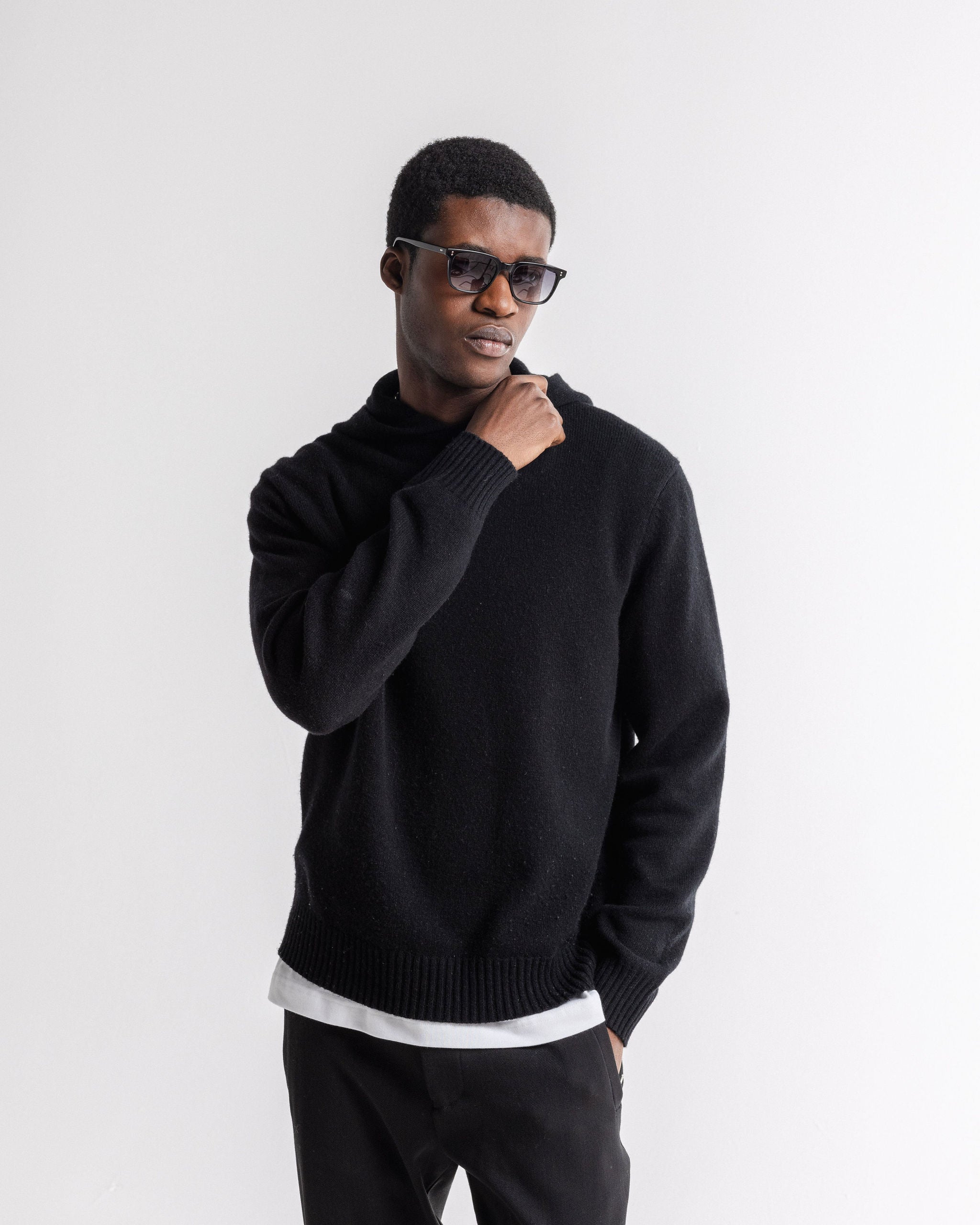 Cashmere Hoodie Black