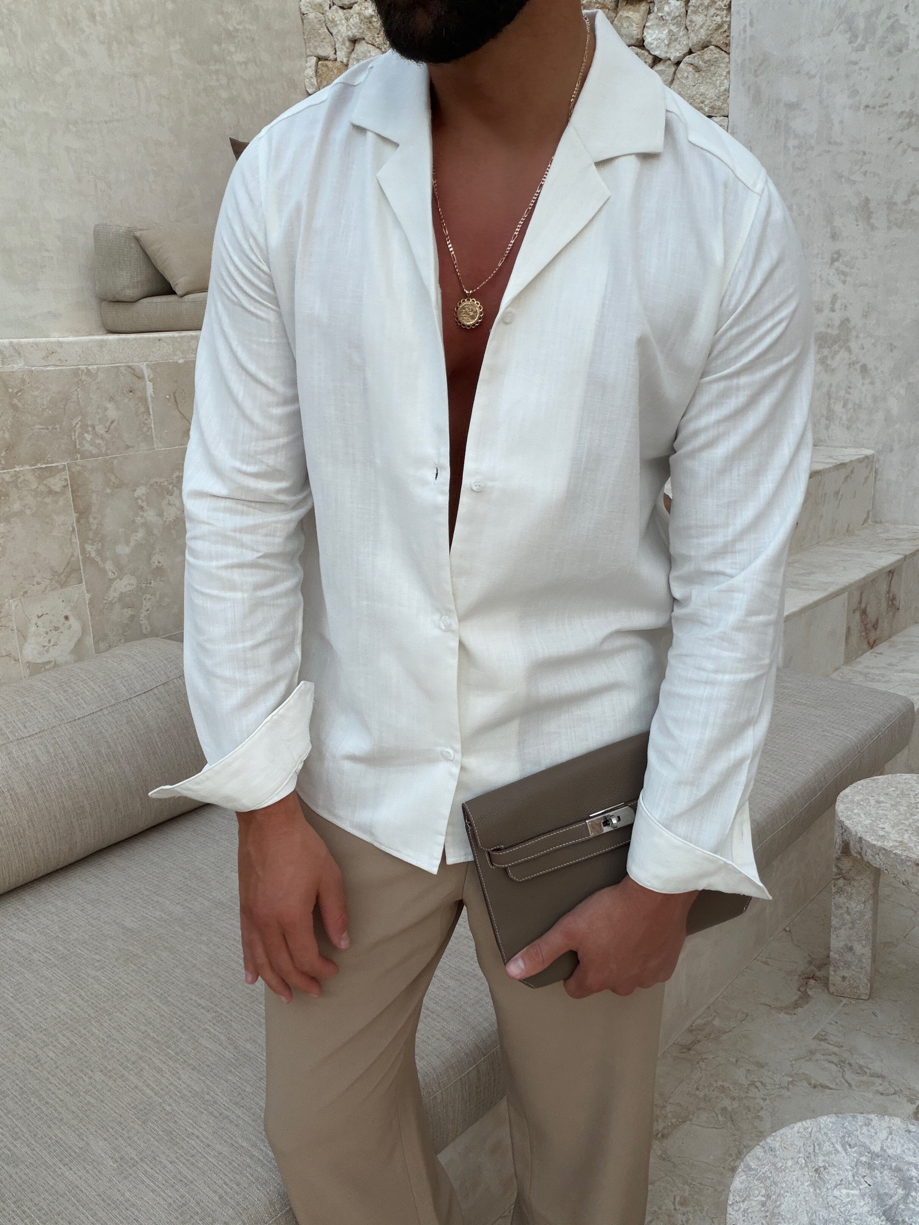 RIVÉ LINEN CLASSIC SHIRT WHITE