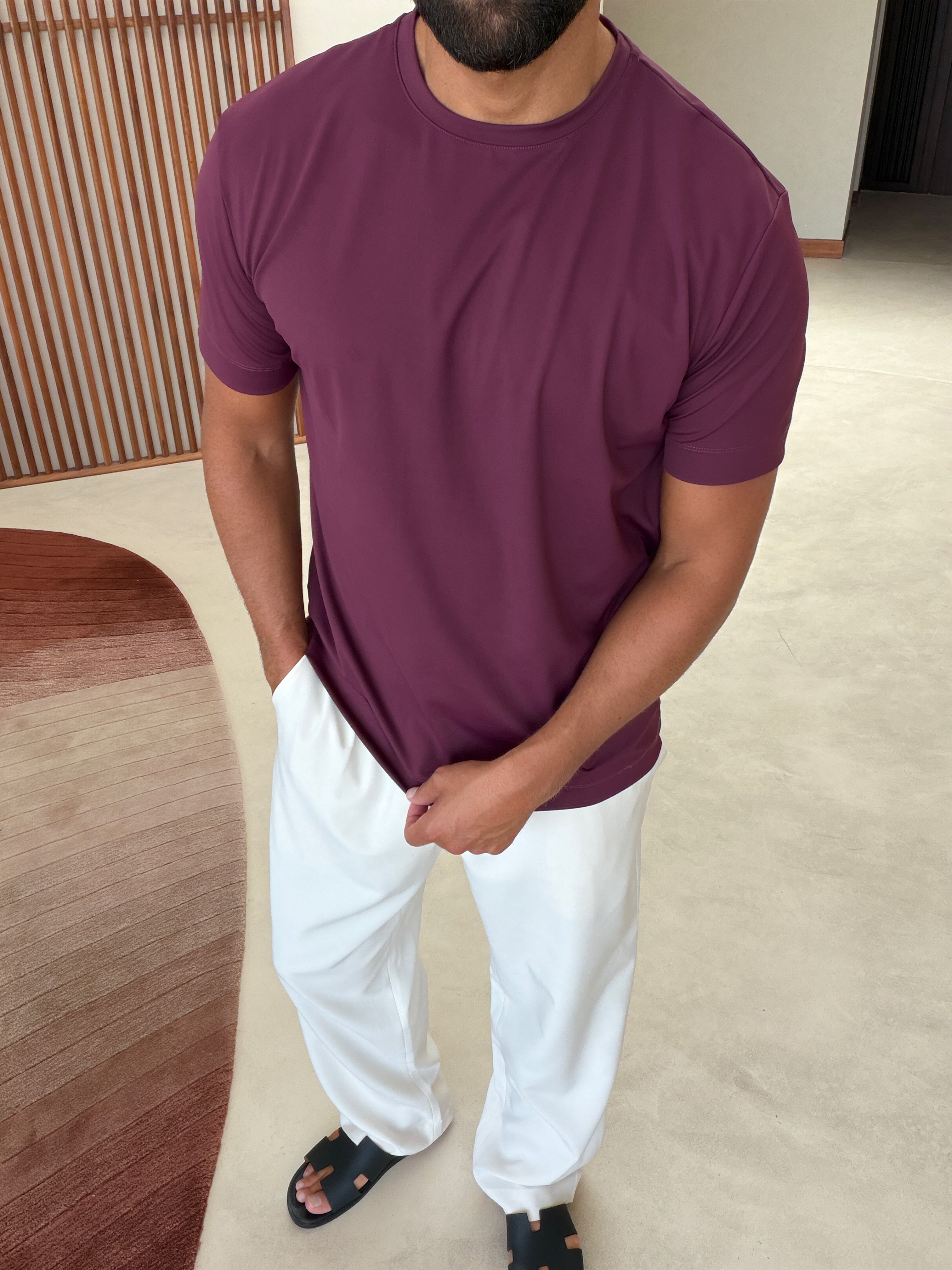 OG LUXE T-SHIRT BURGUNDY