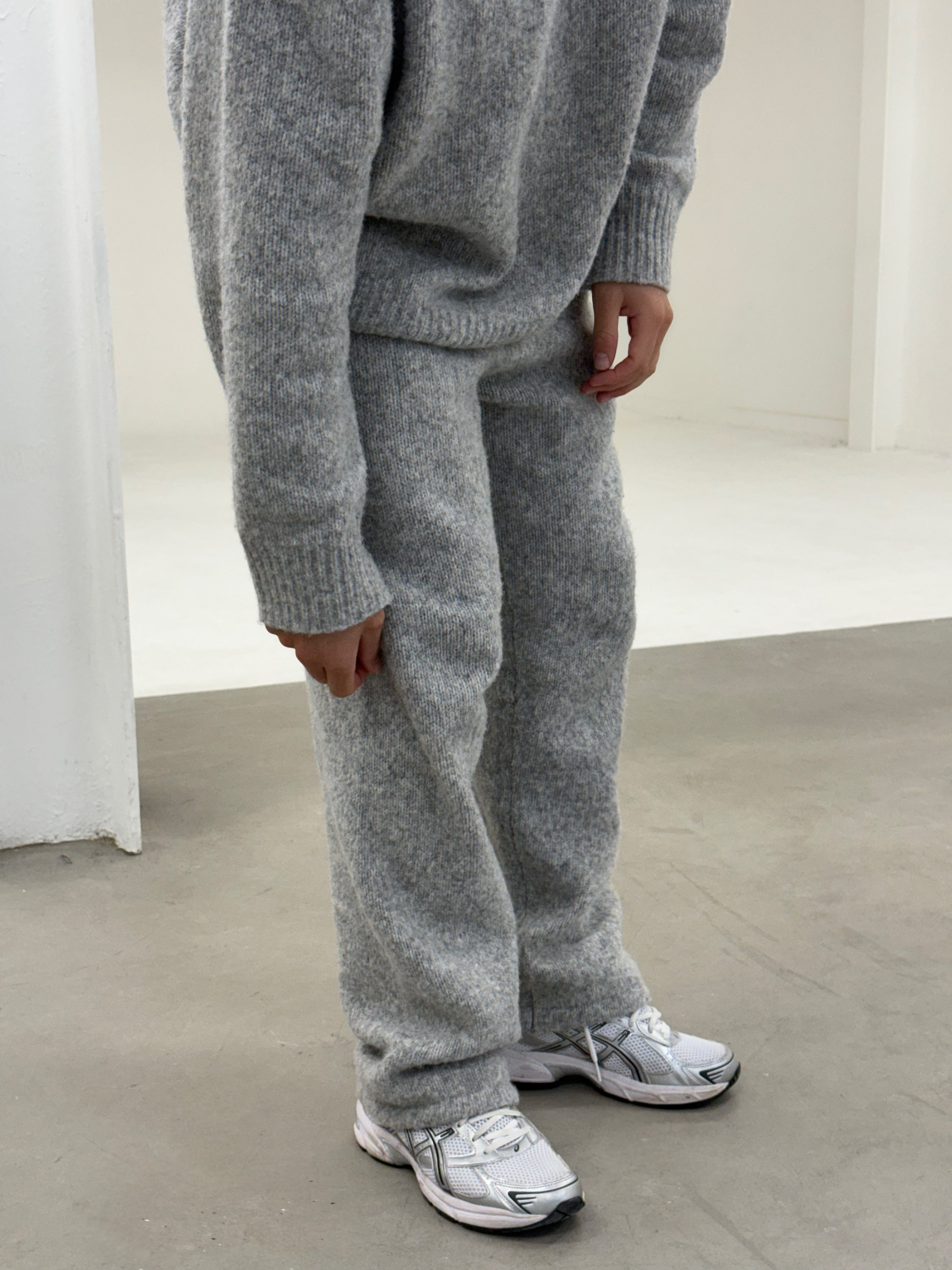COSY KNIT JOGGER GREY MARL