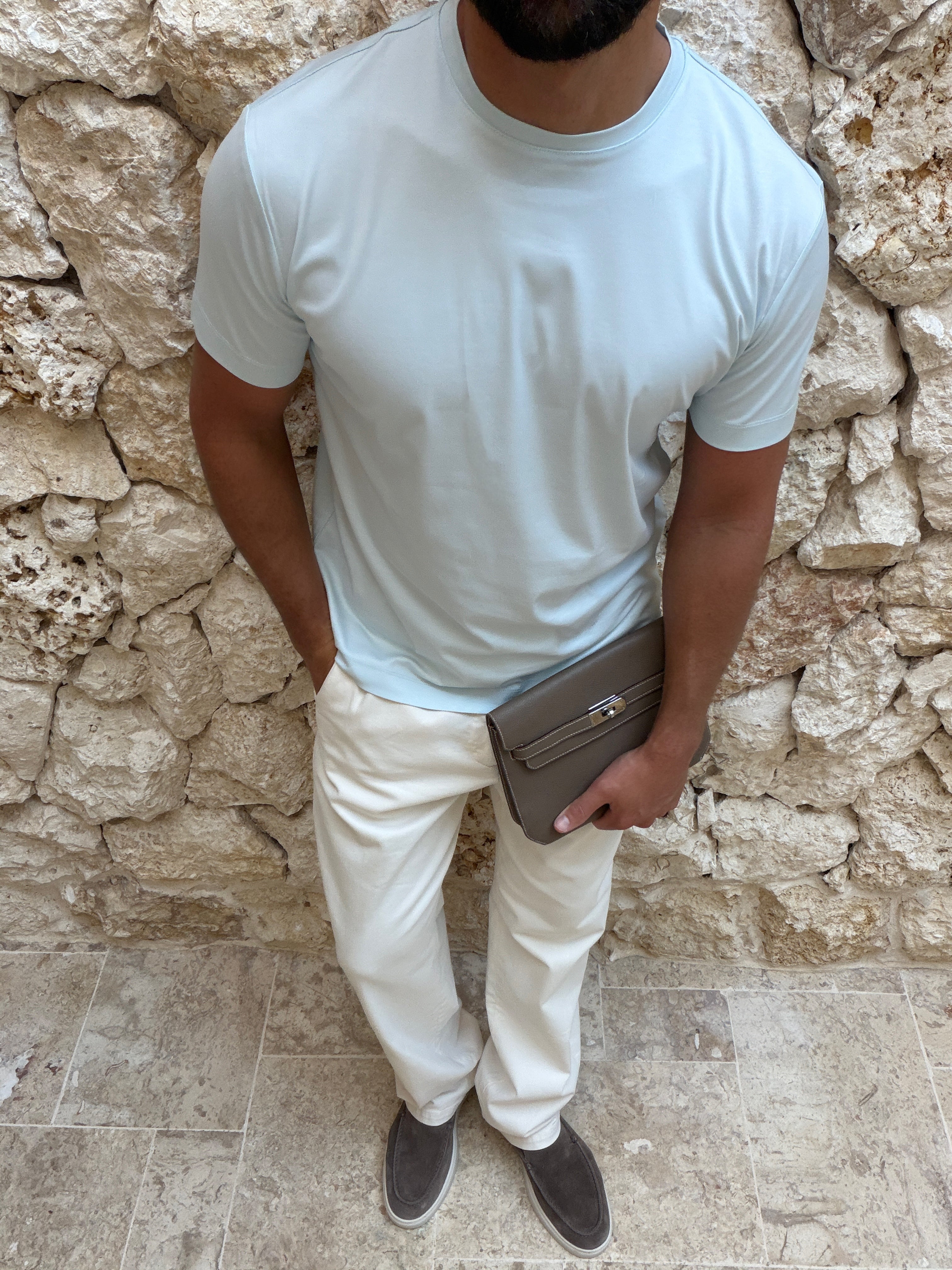 SUPIMA LUXE T-SHIRT SOFT BLUE