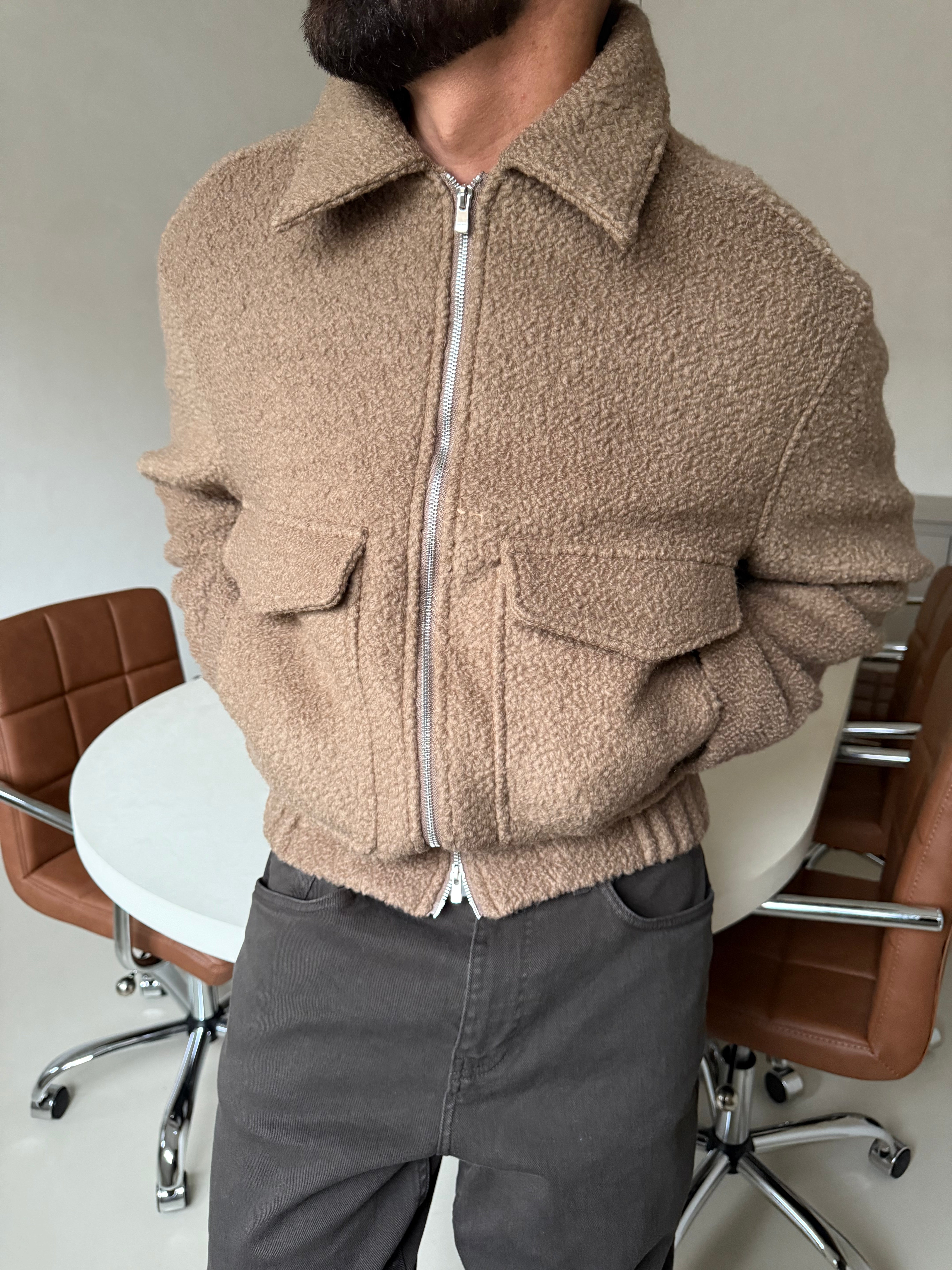 BOUCLE JACKET BROWN