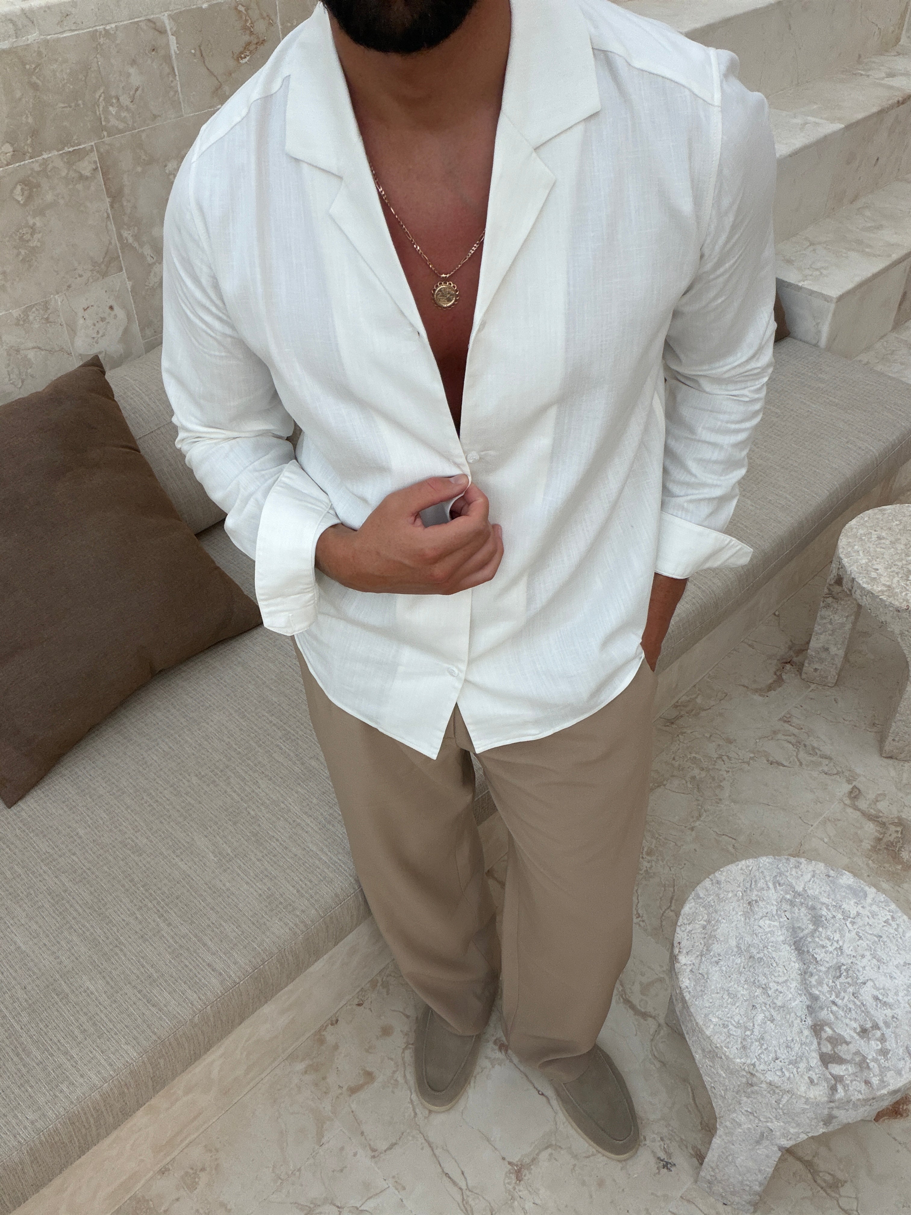 RIVÉ LINEN CLASSIC SHIRT WHITE