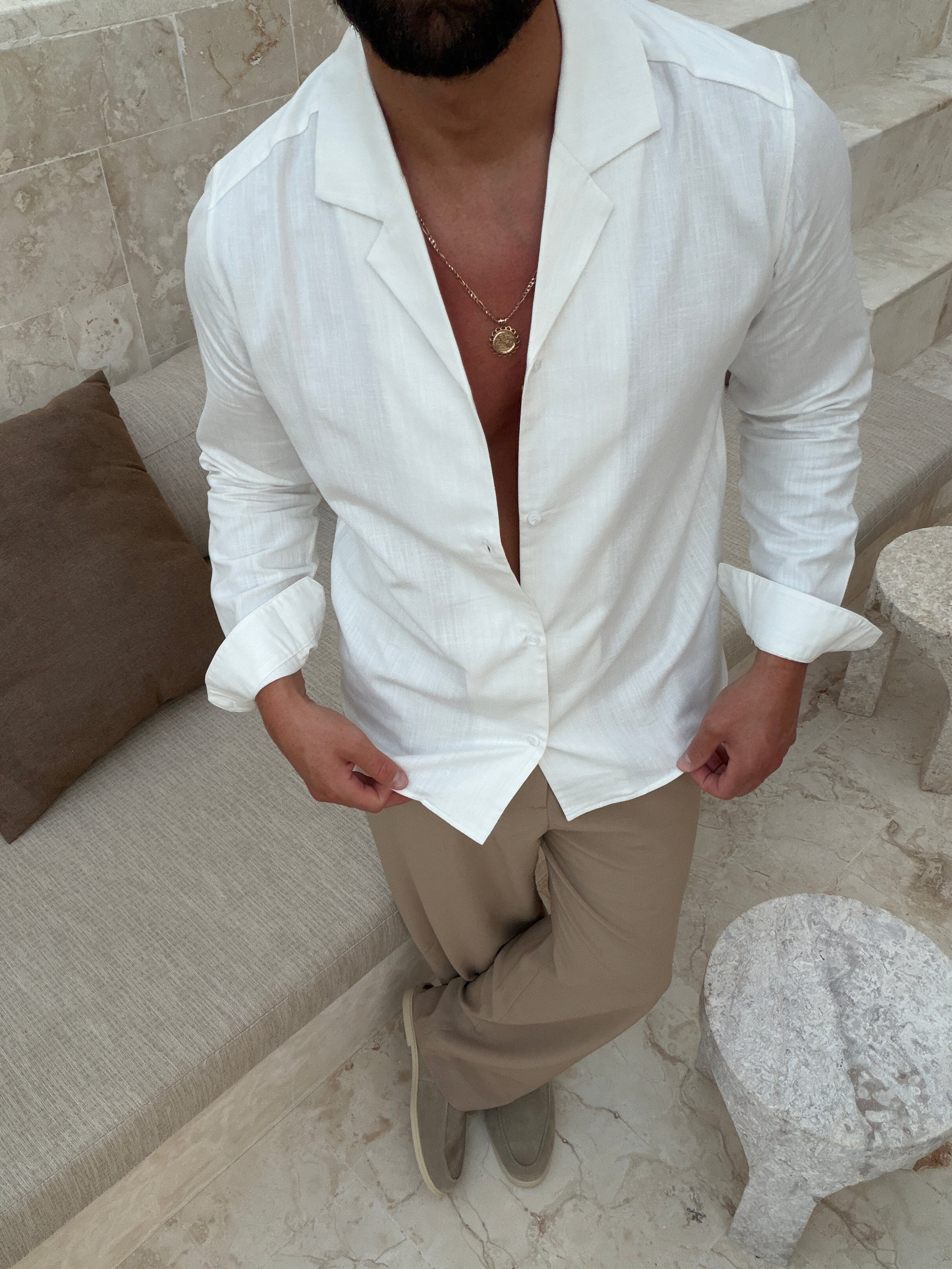 RIVÉ LINEN CLASSIC SHIRT WHITE