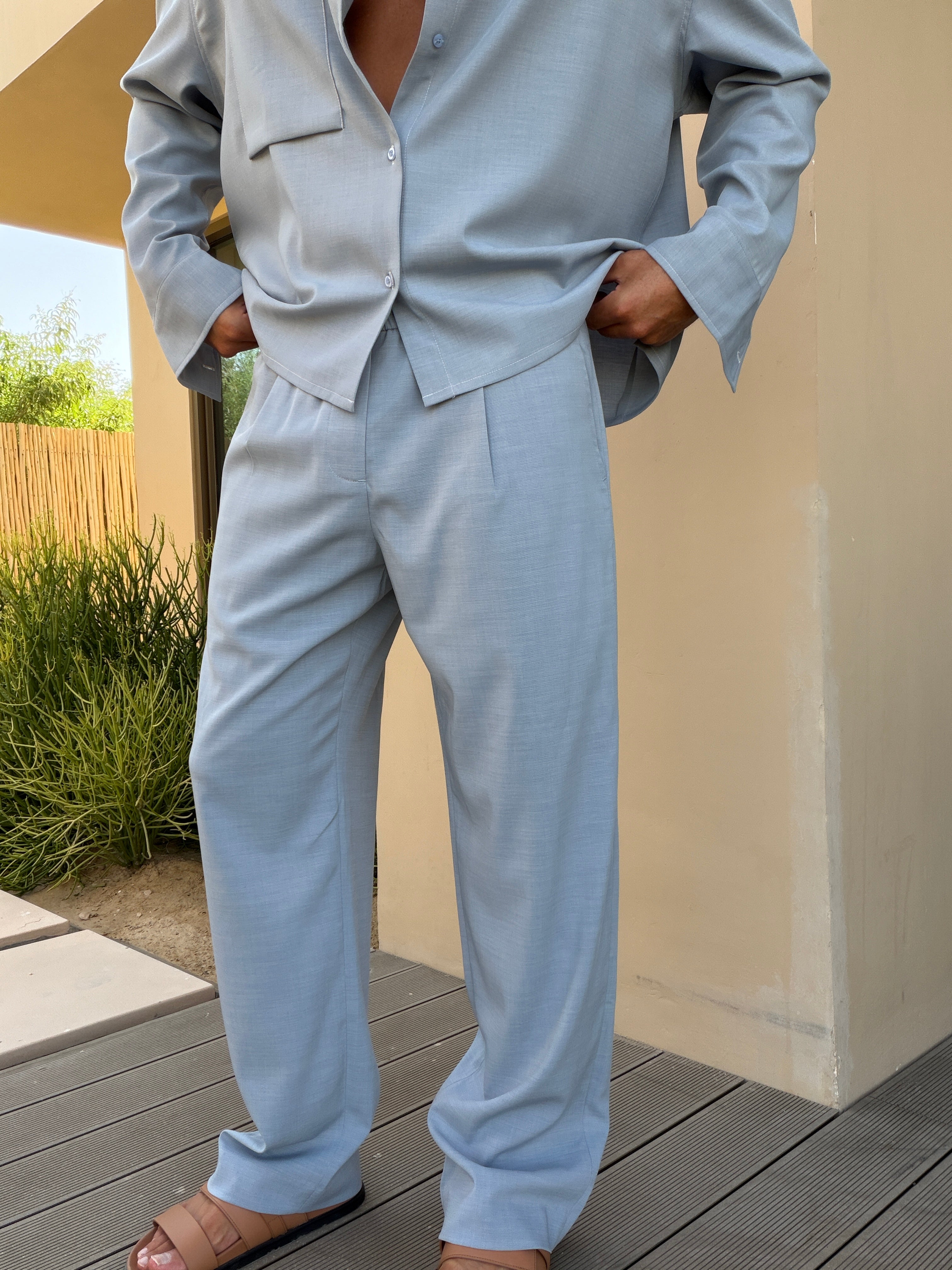FEDERICO TROUSER SOFT BLUE
