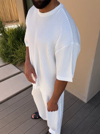 PLEAT T-SHIRT WHITE