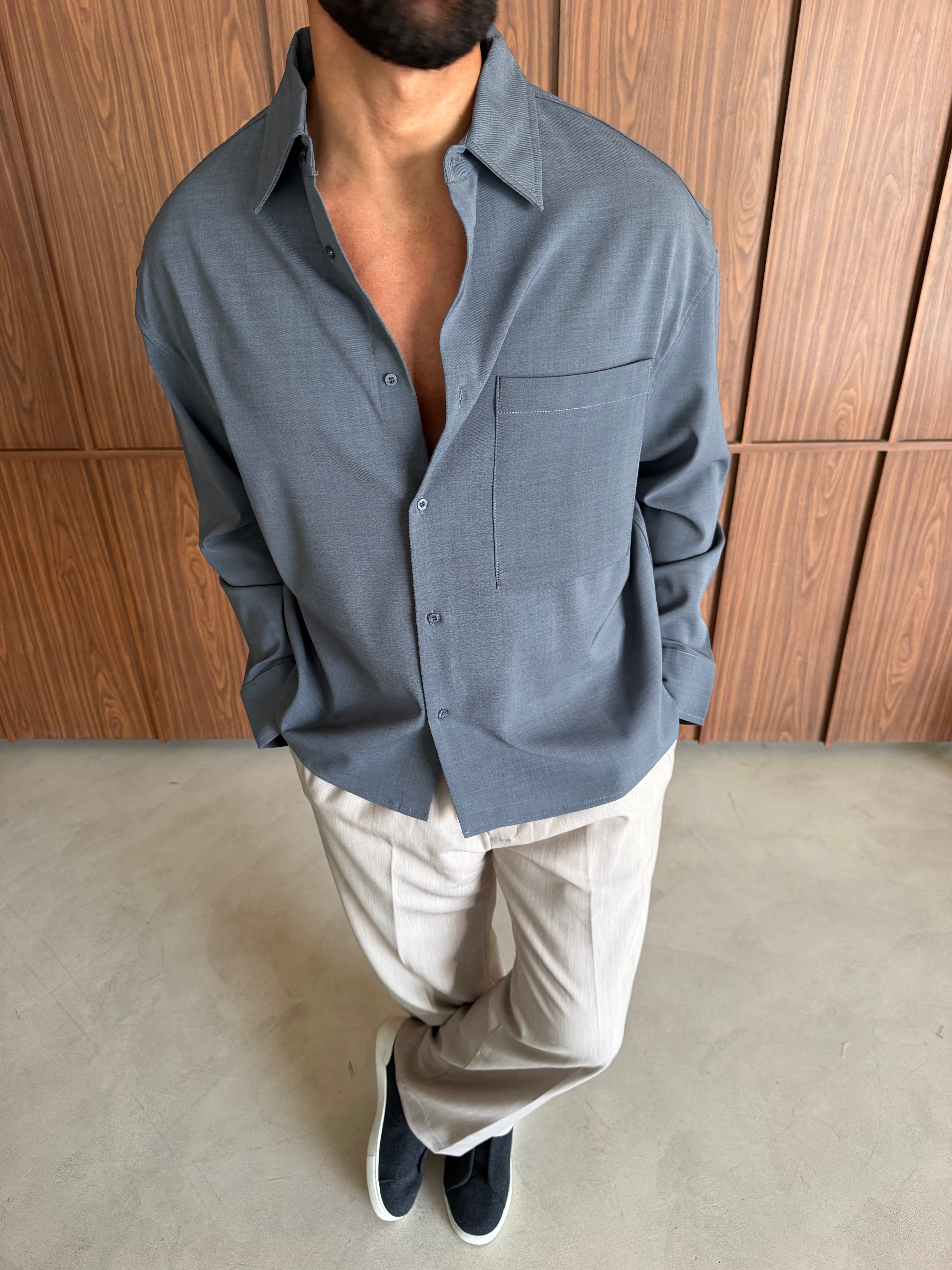 MILOS SHIRT FRENCH NAVY