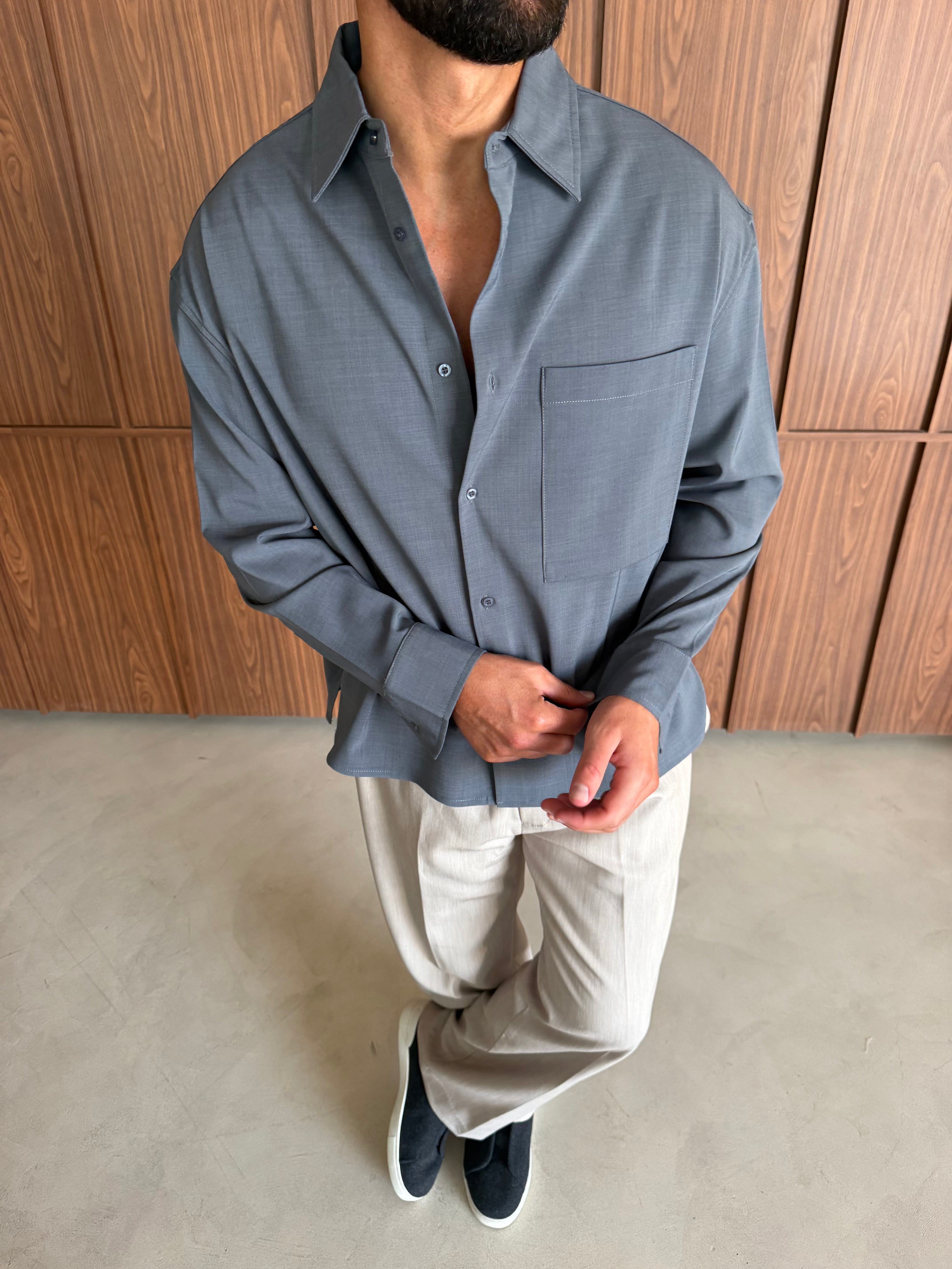 MILOS SHIRT FRENCH NAVY