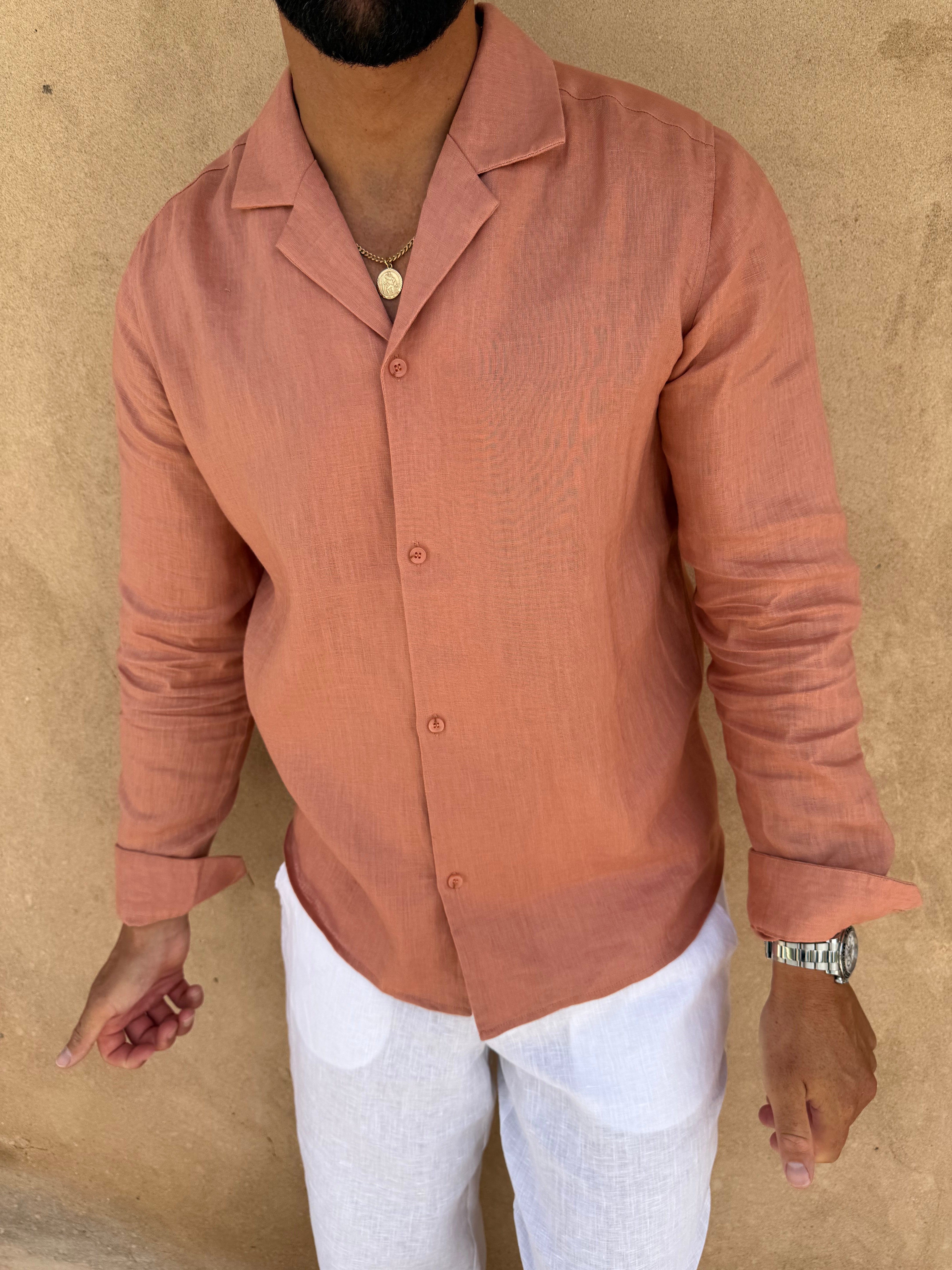 RIVEN LINEN SHIRT SATINÉ