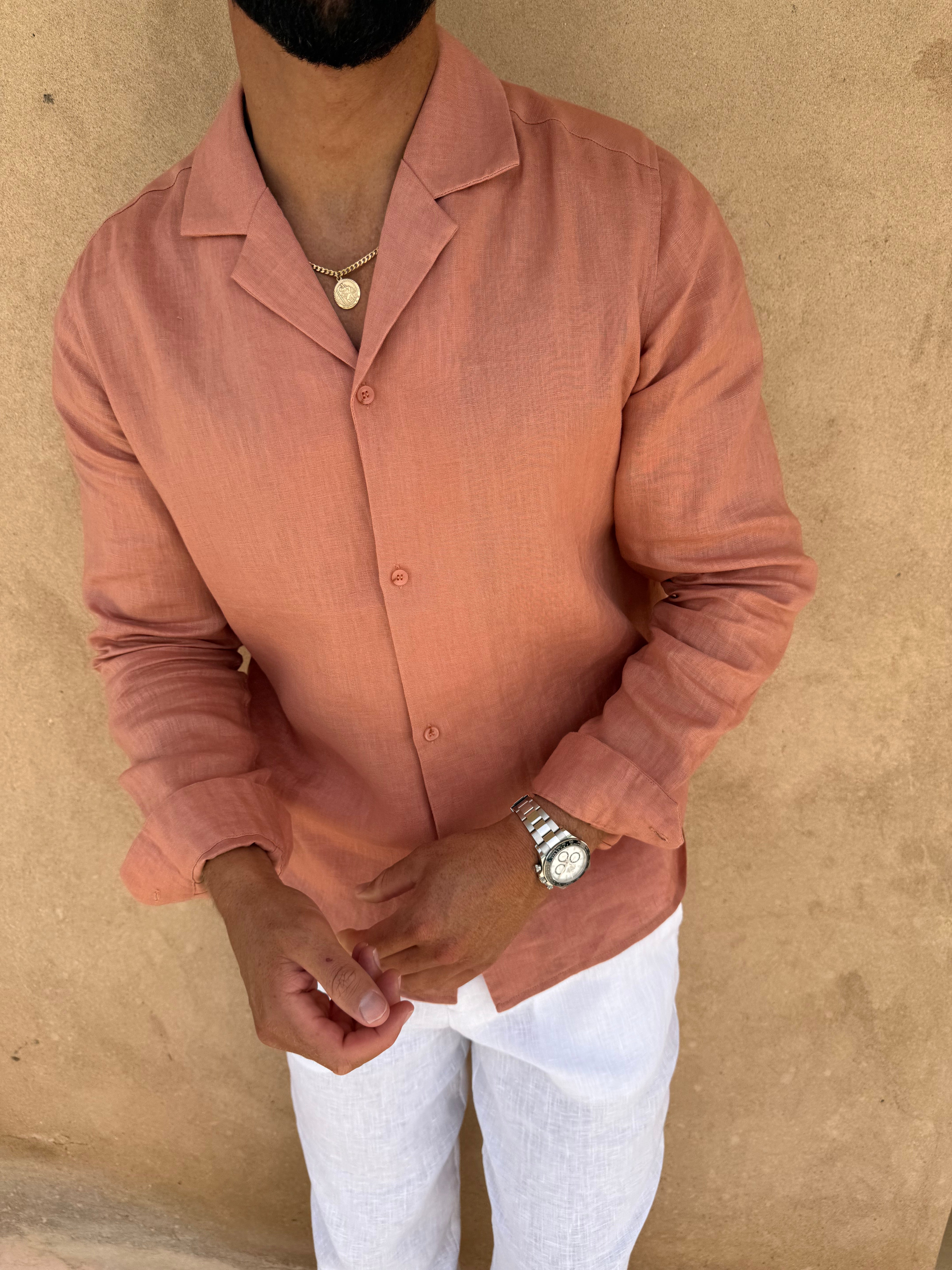 RIVEN LINEN SHIRT SATINÉ