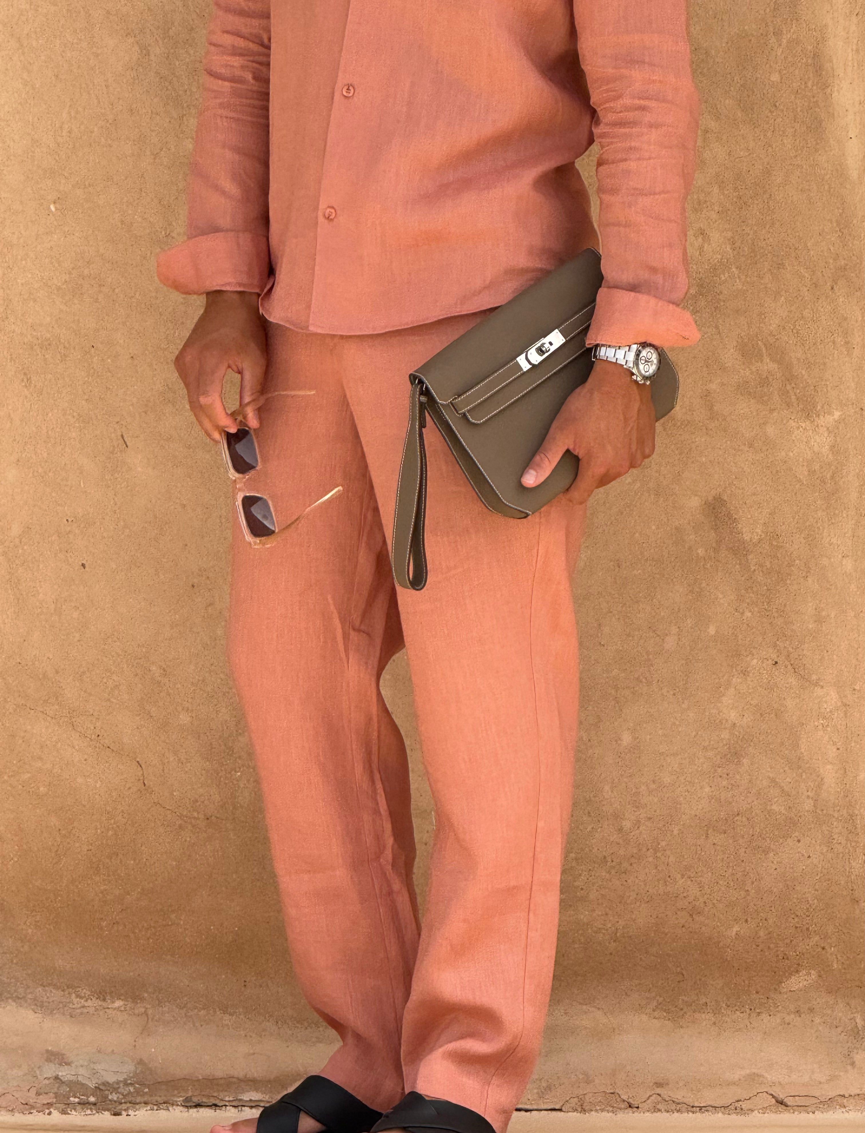 RIVÉ LINEN TROUSER SATINÉ