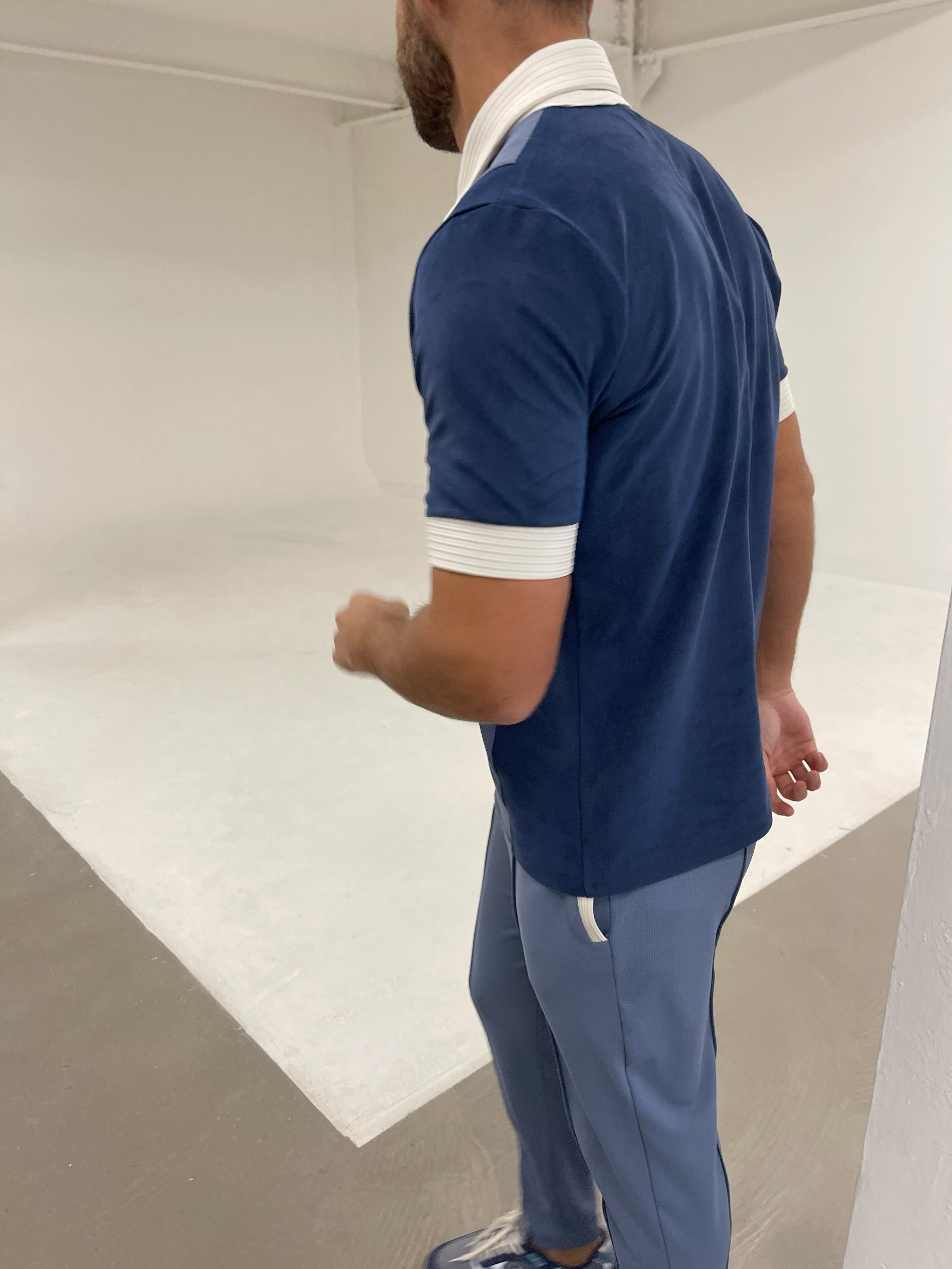 Cruz Zip Polo Blue