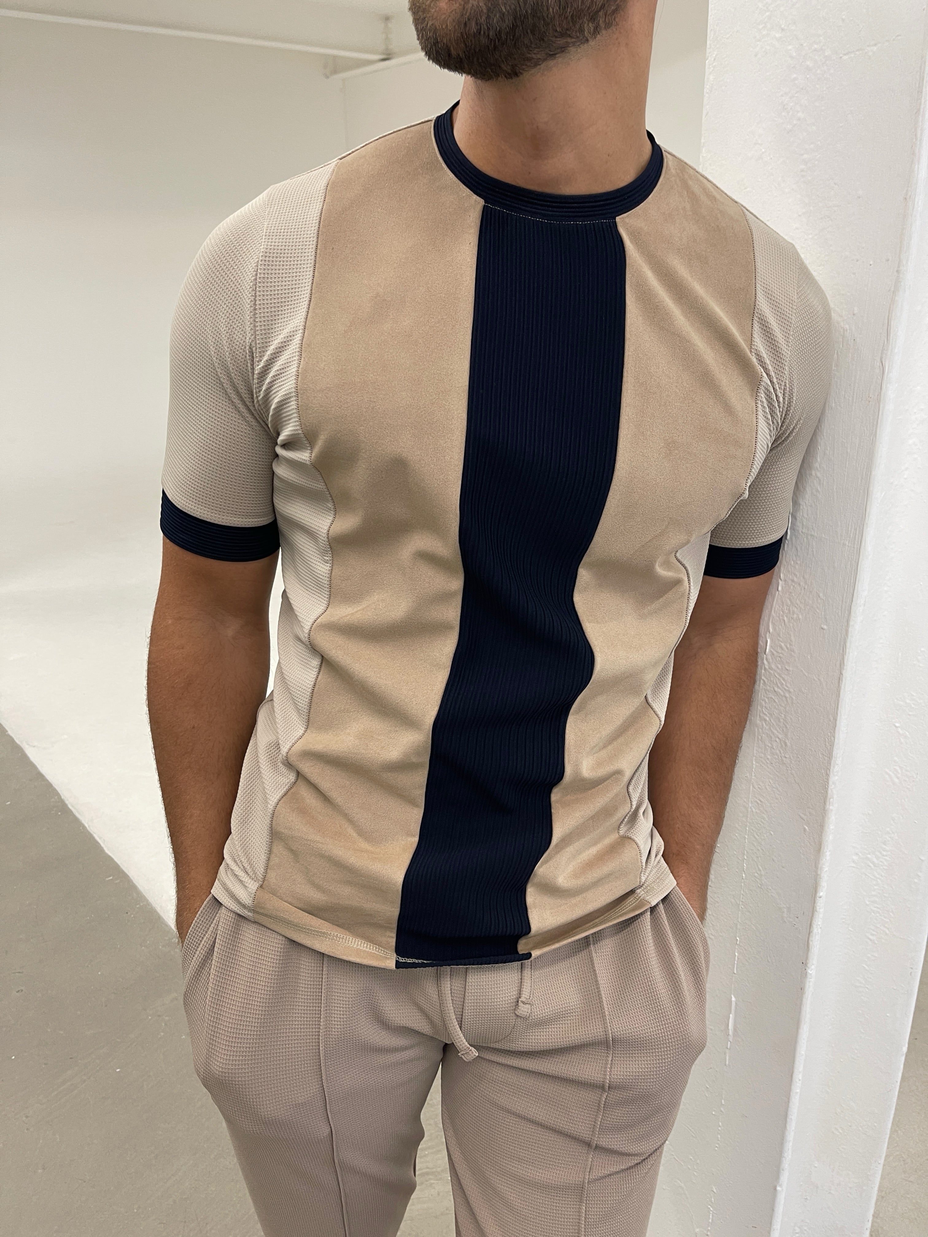 Cruz T-shirt Navy / Beige