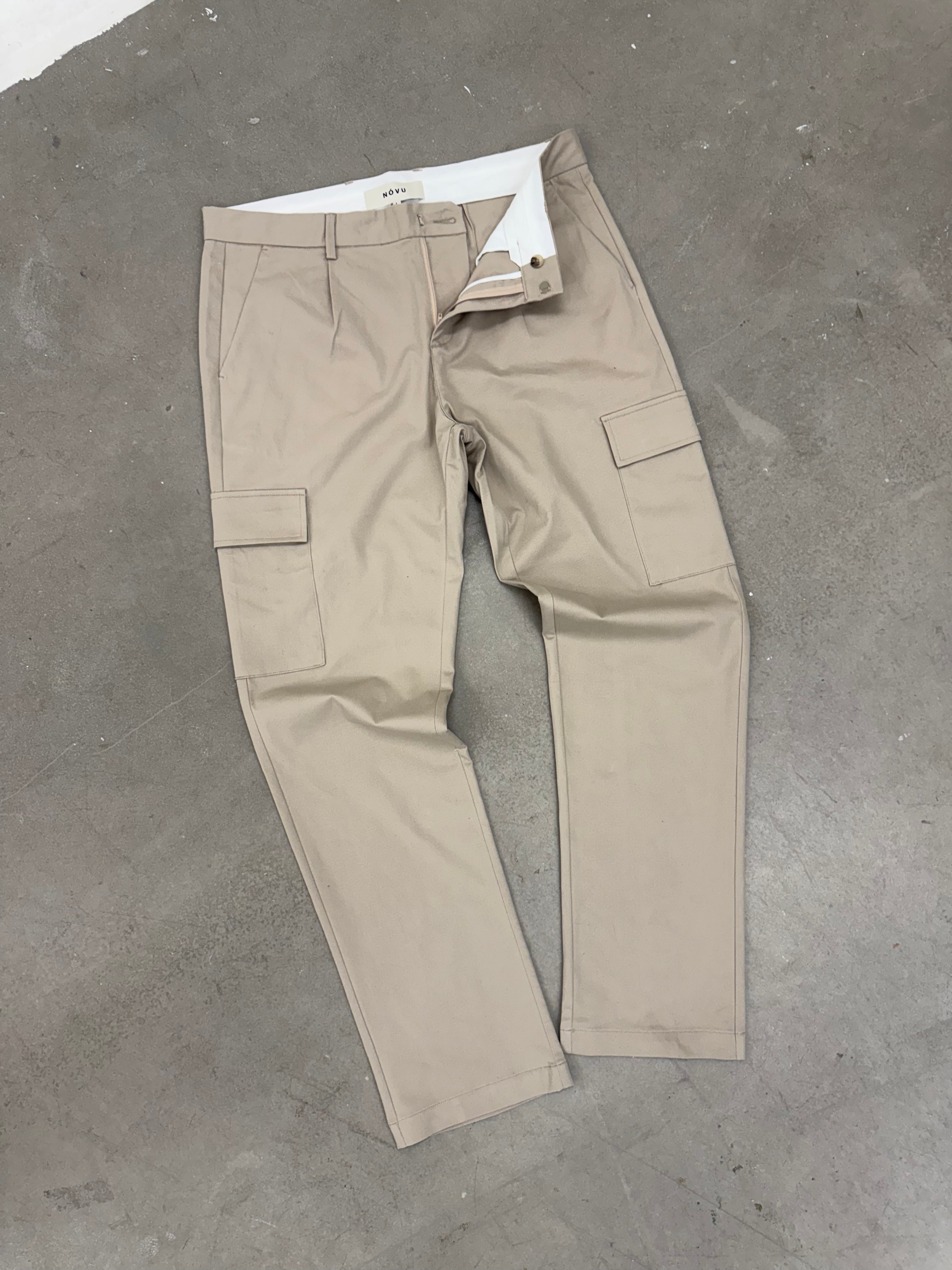 COTTON CARGO PANT STONE