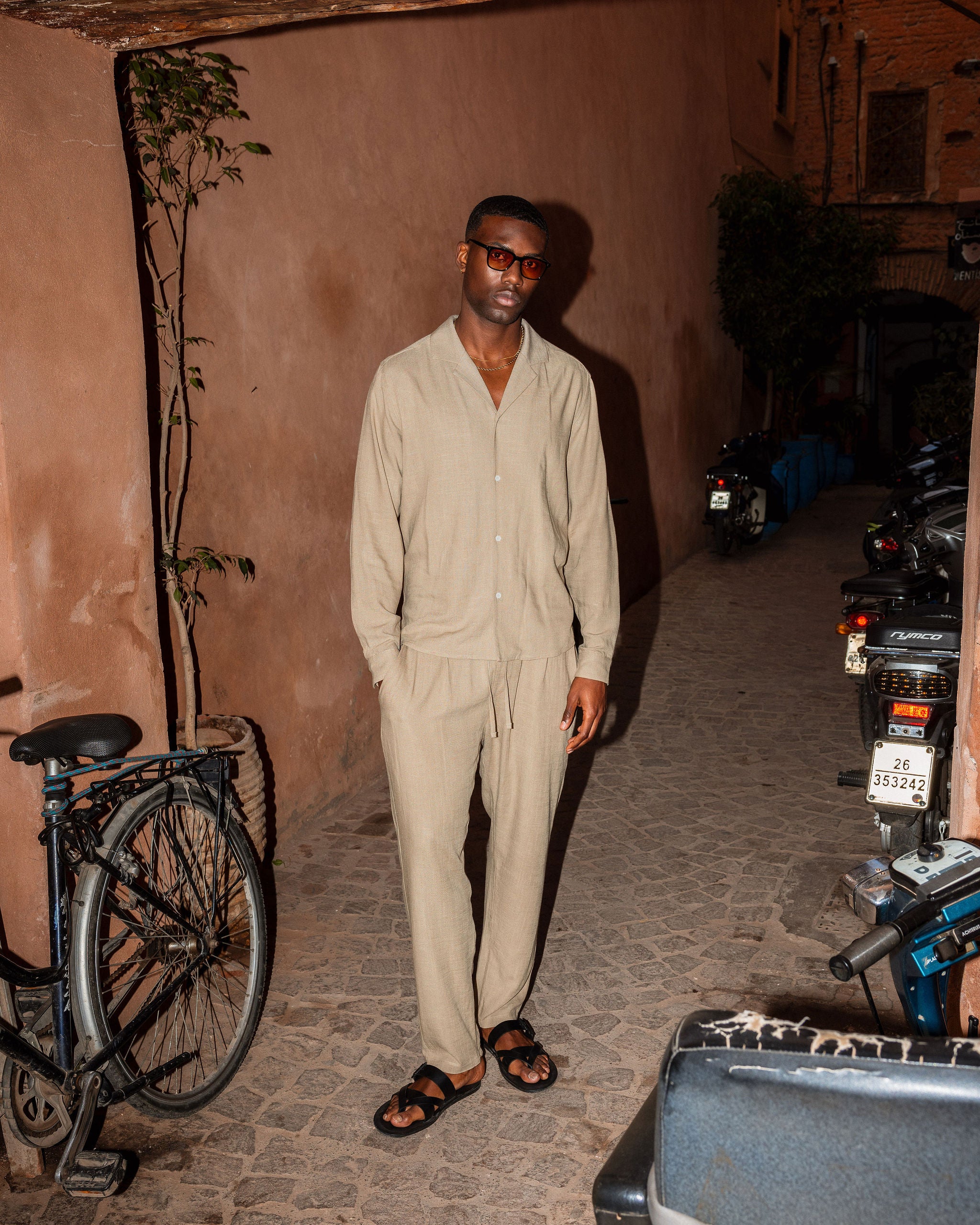 Olive Linen Shirt