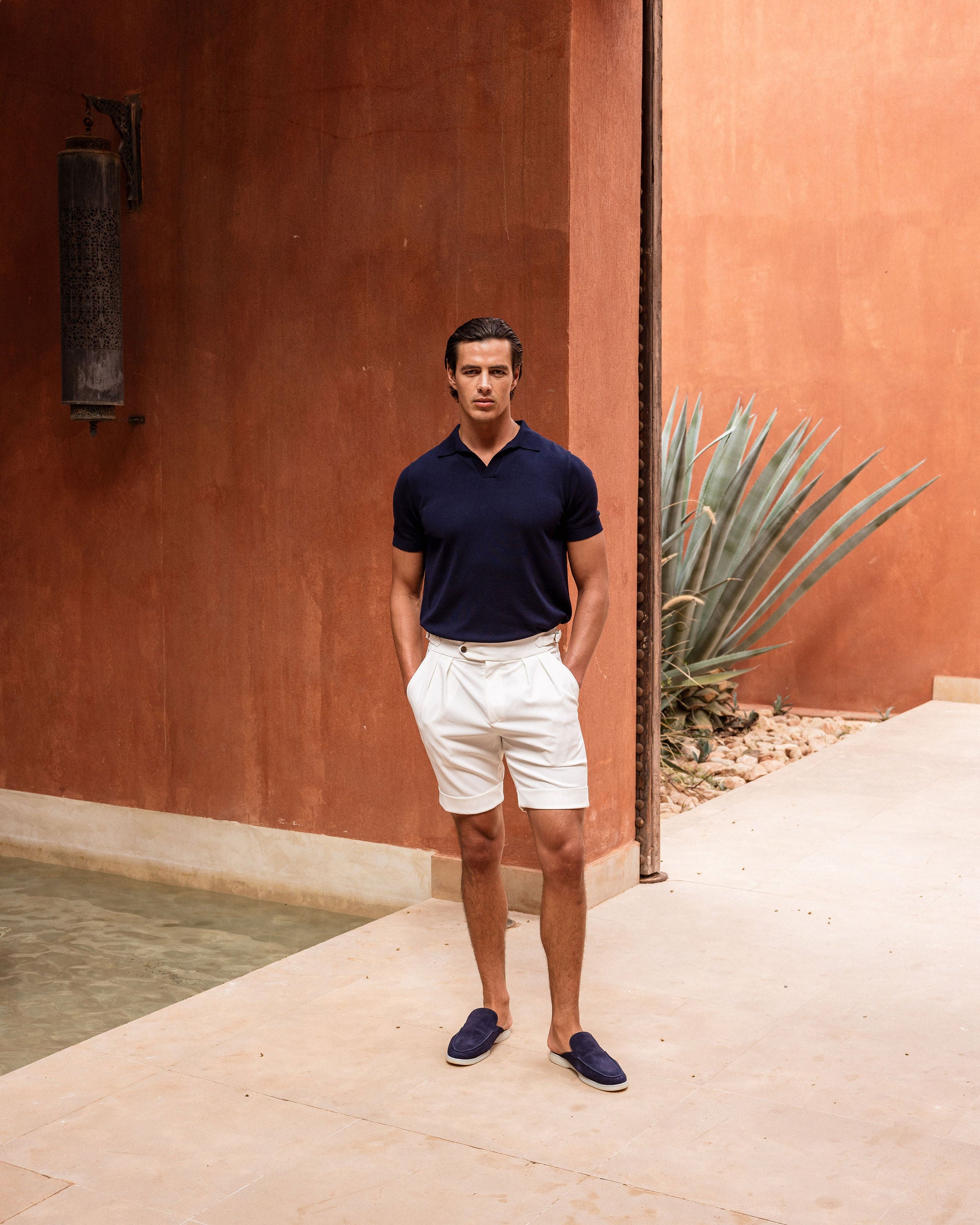 OPEN COLLAR POLO NAVY