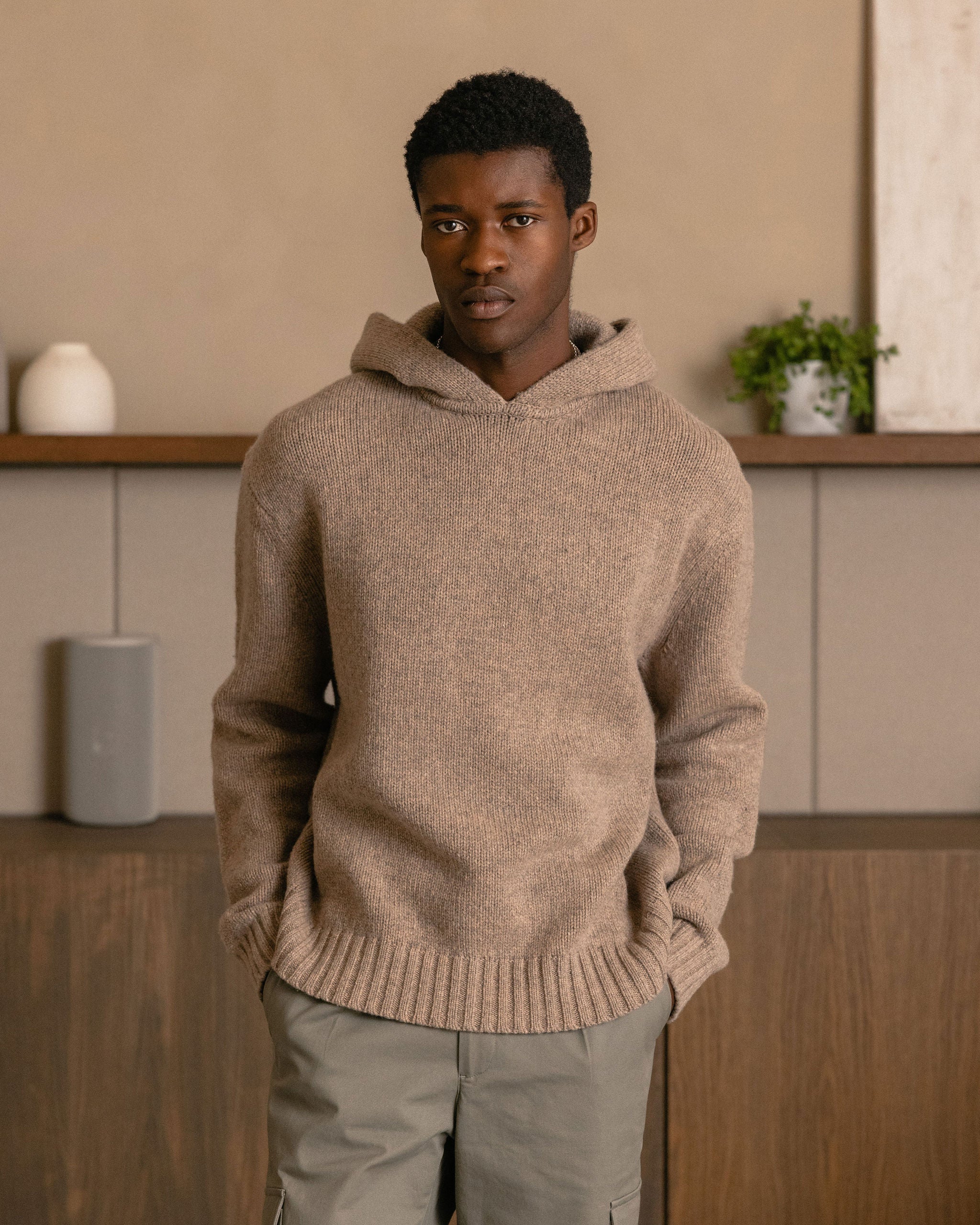 Garçon Knit Hoodie Mocha