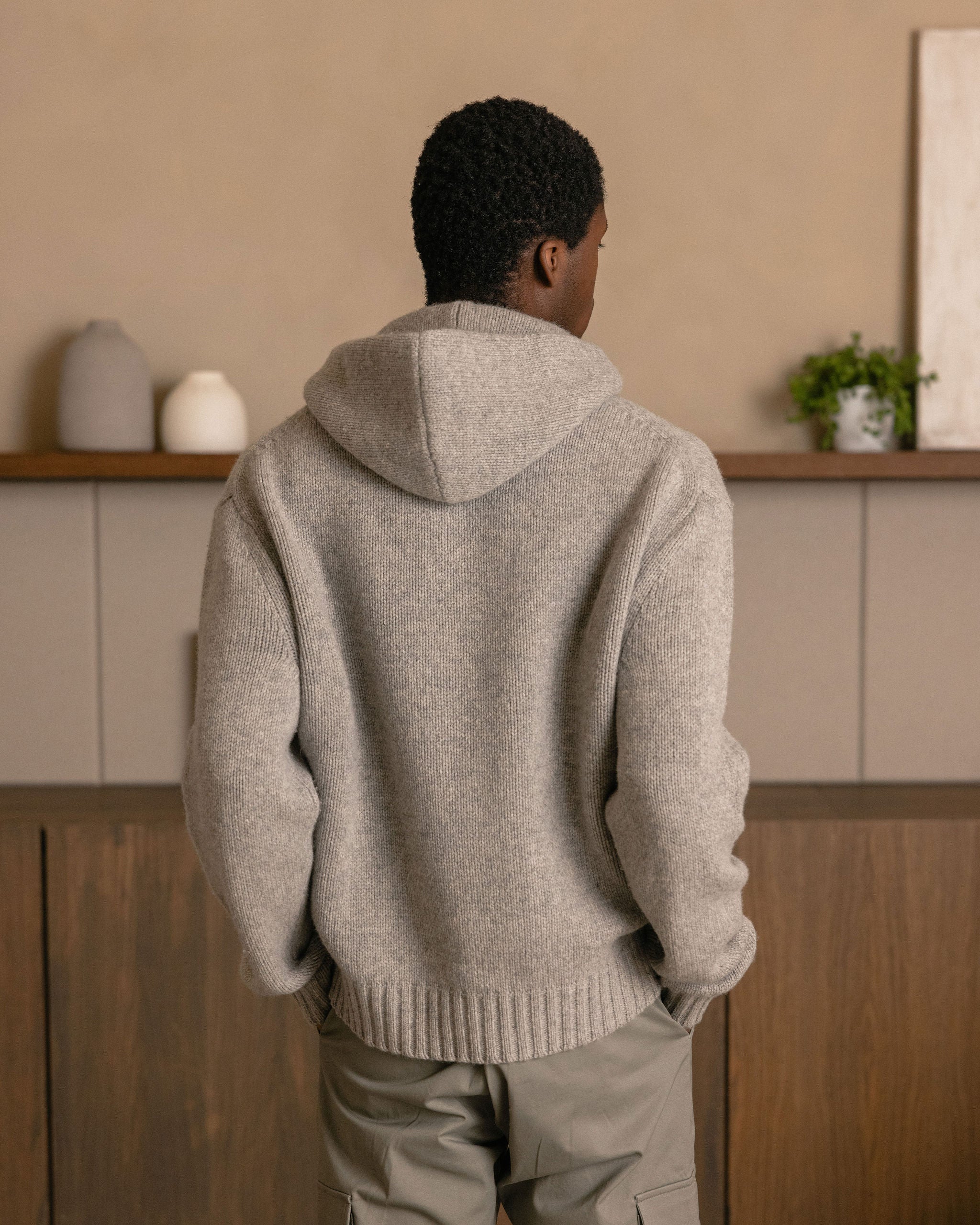 Garçon Knit Hoodie Grey