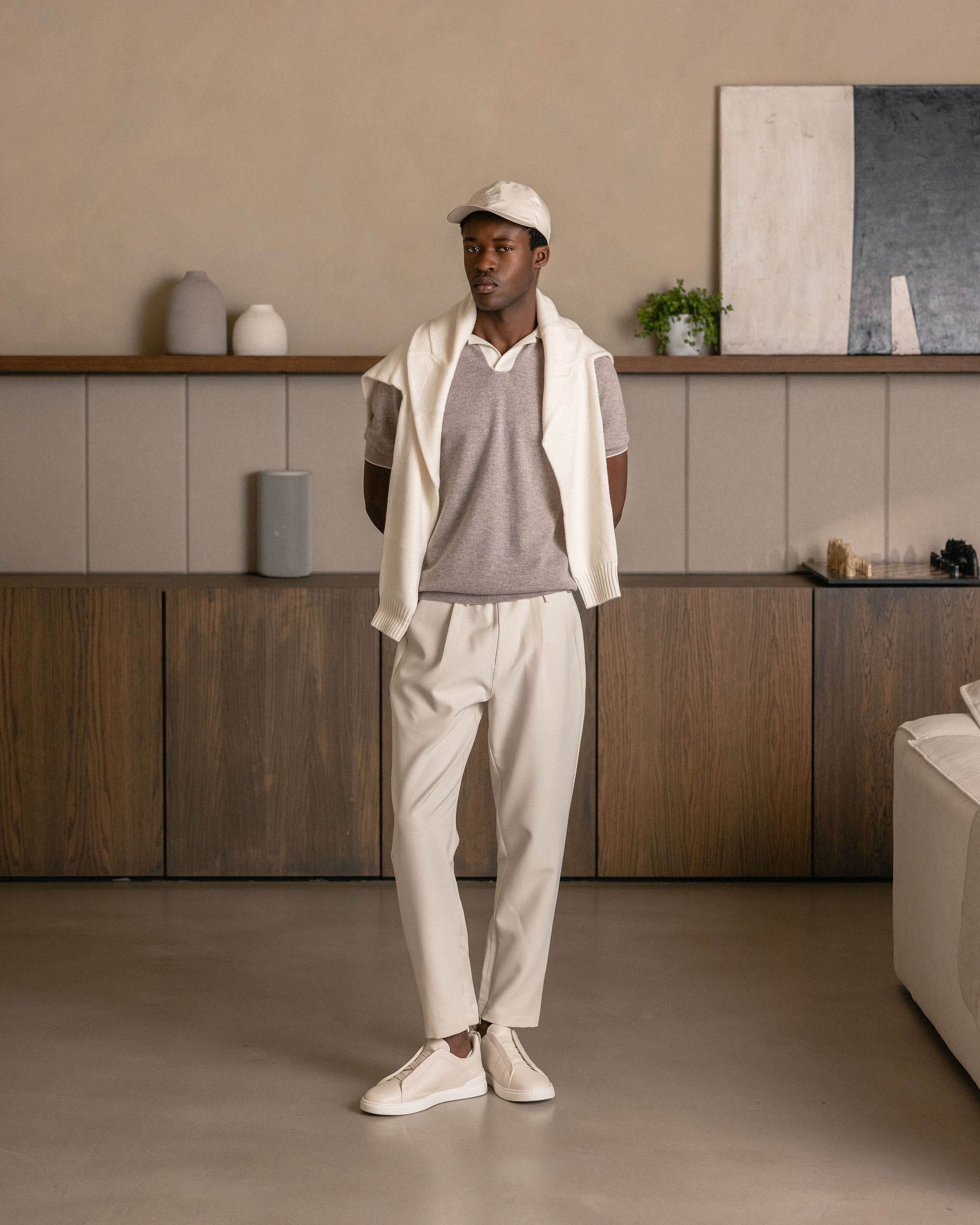 CASHWOOL POLO TAUPE