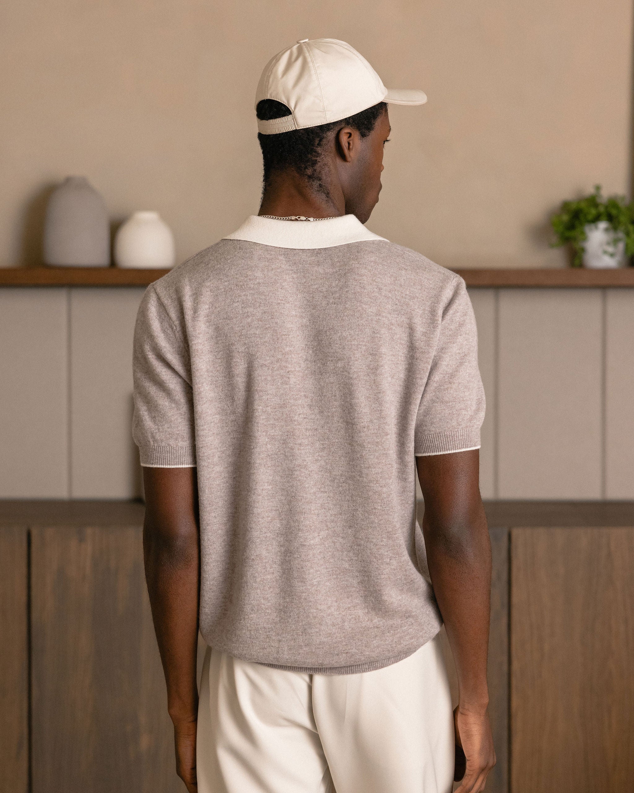 CASHWOOL POLO TAUPE