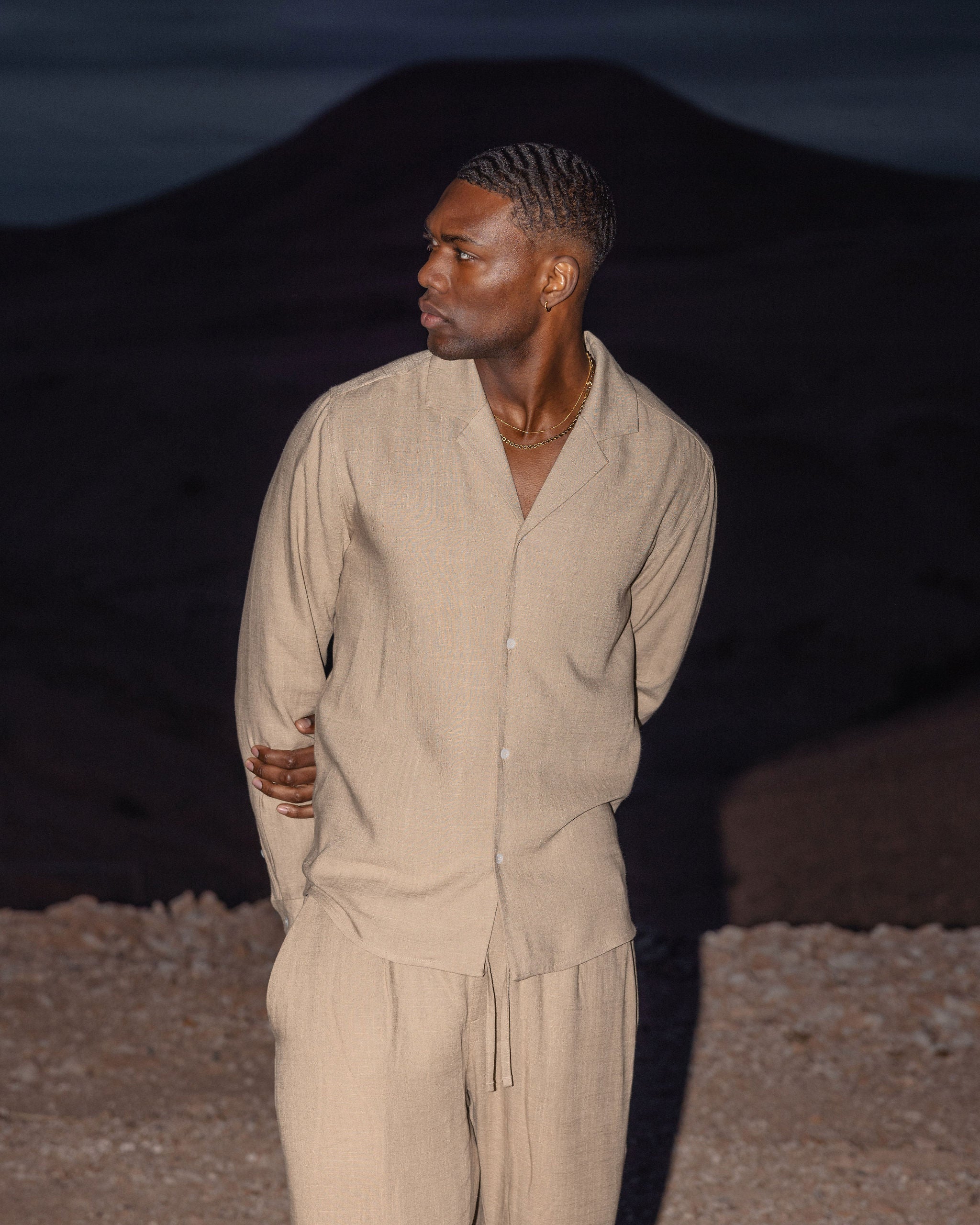 Olive Linen Shirt