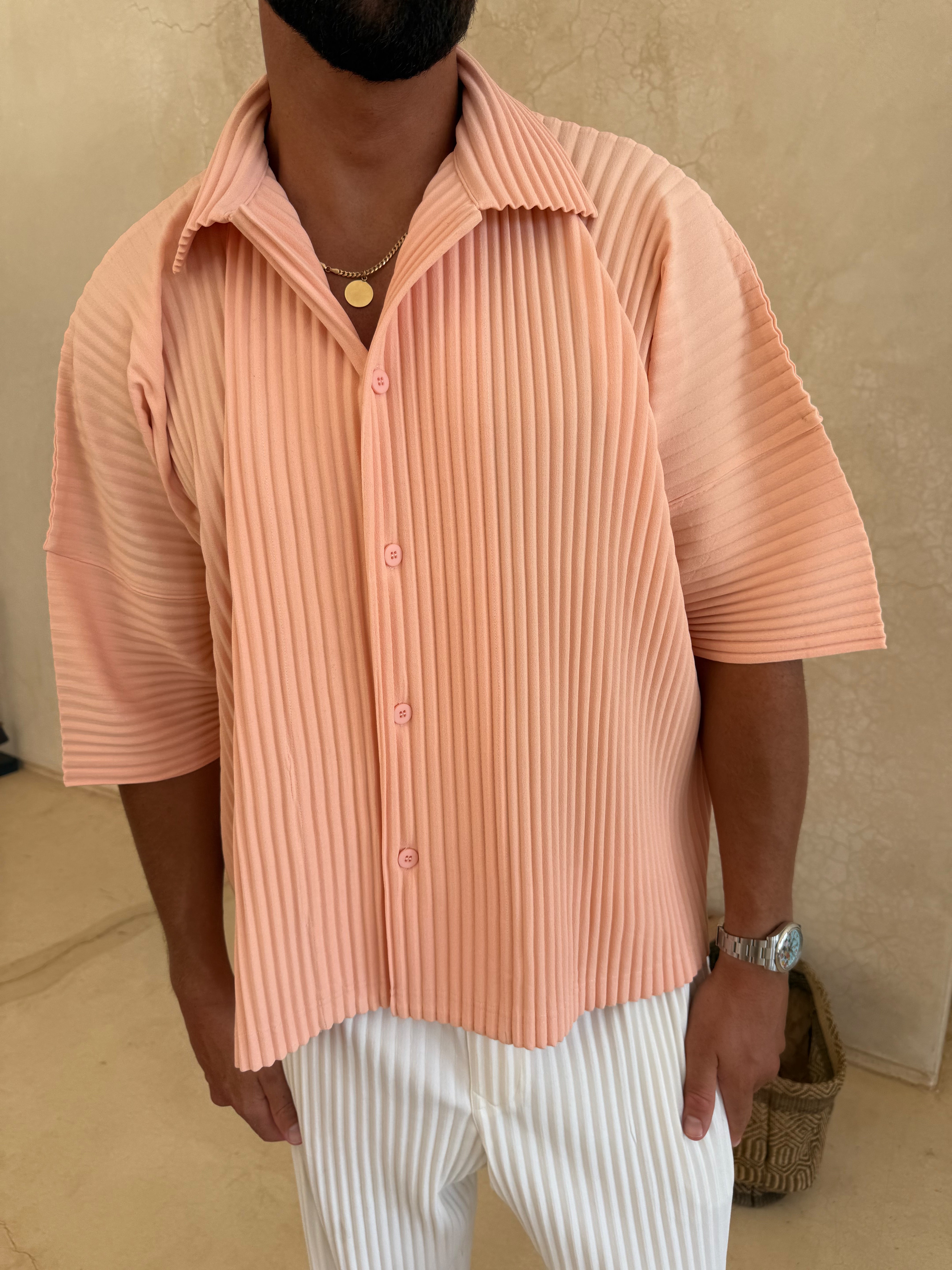 PLEAT SHIRT PINK