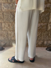 PLEAT TROUSER WHITE