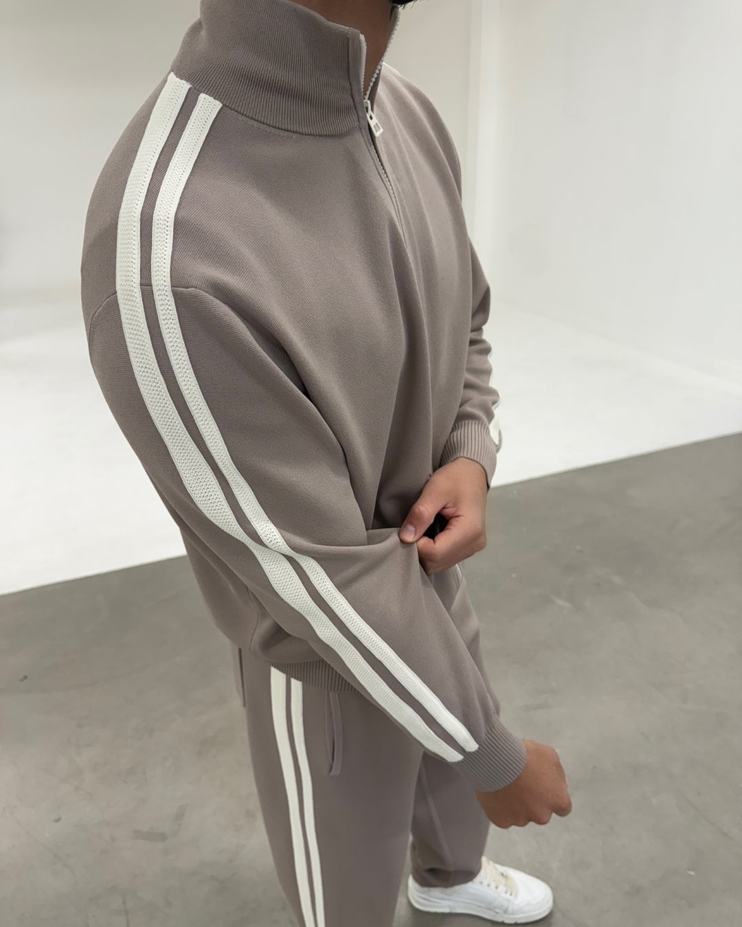 SANTOS KNIT JACKET TAUPE