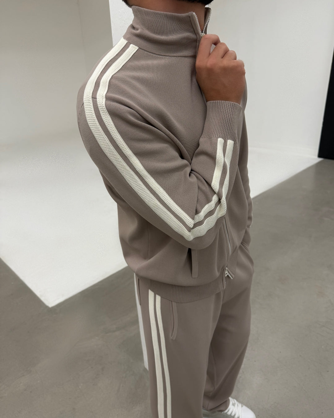 SANTOS KNIT JACKET TAUPE