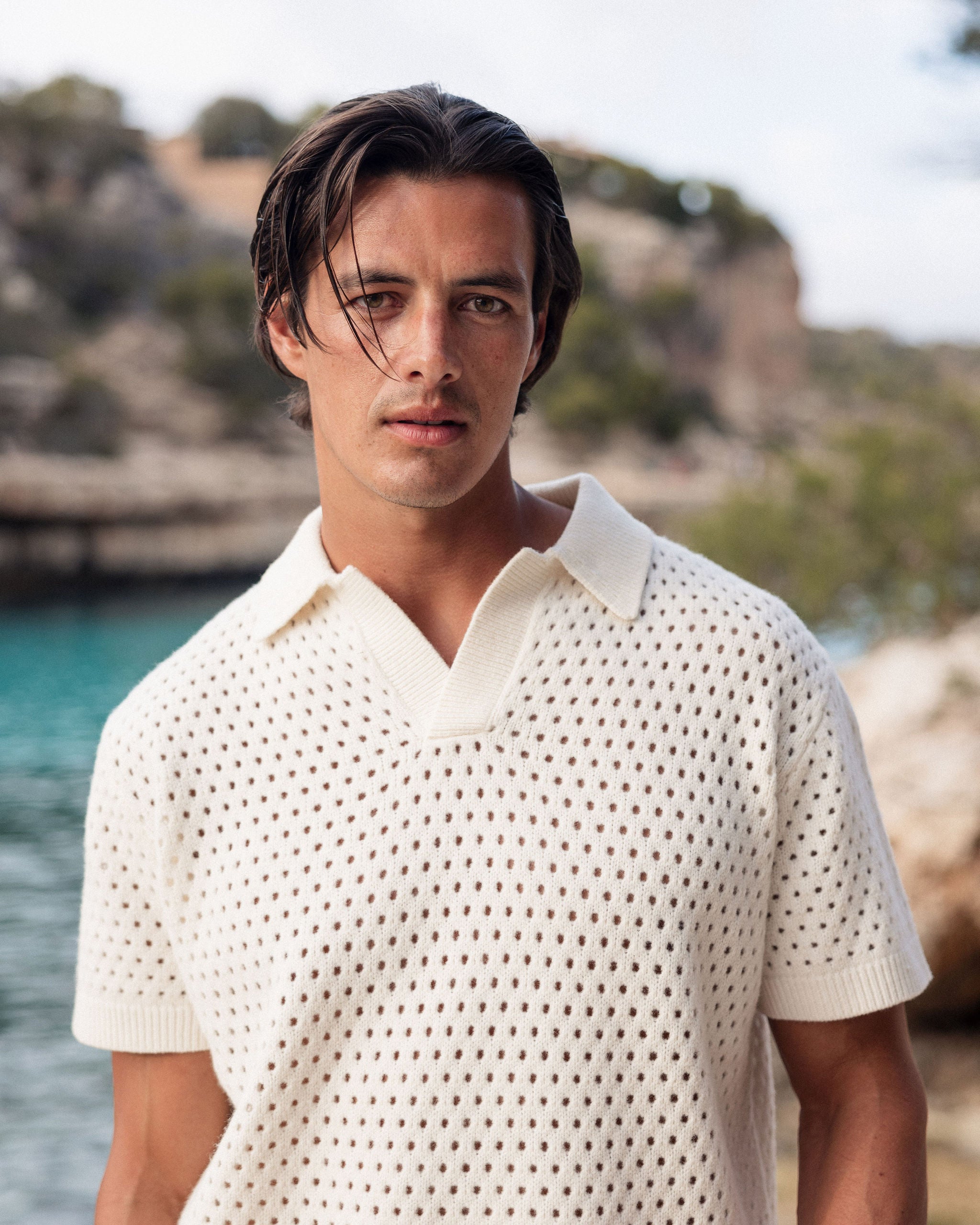 MURA KNIT POLO ECRU