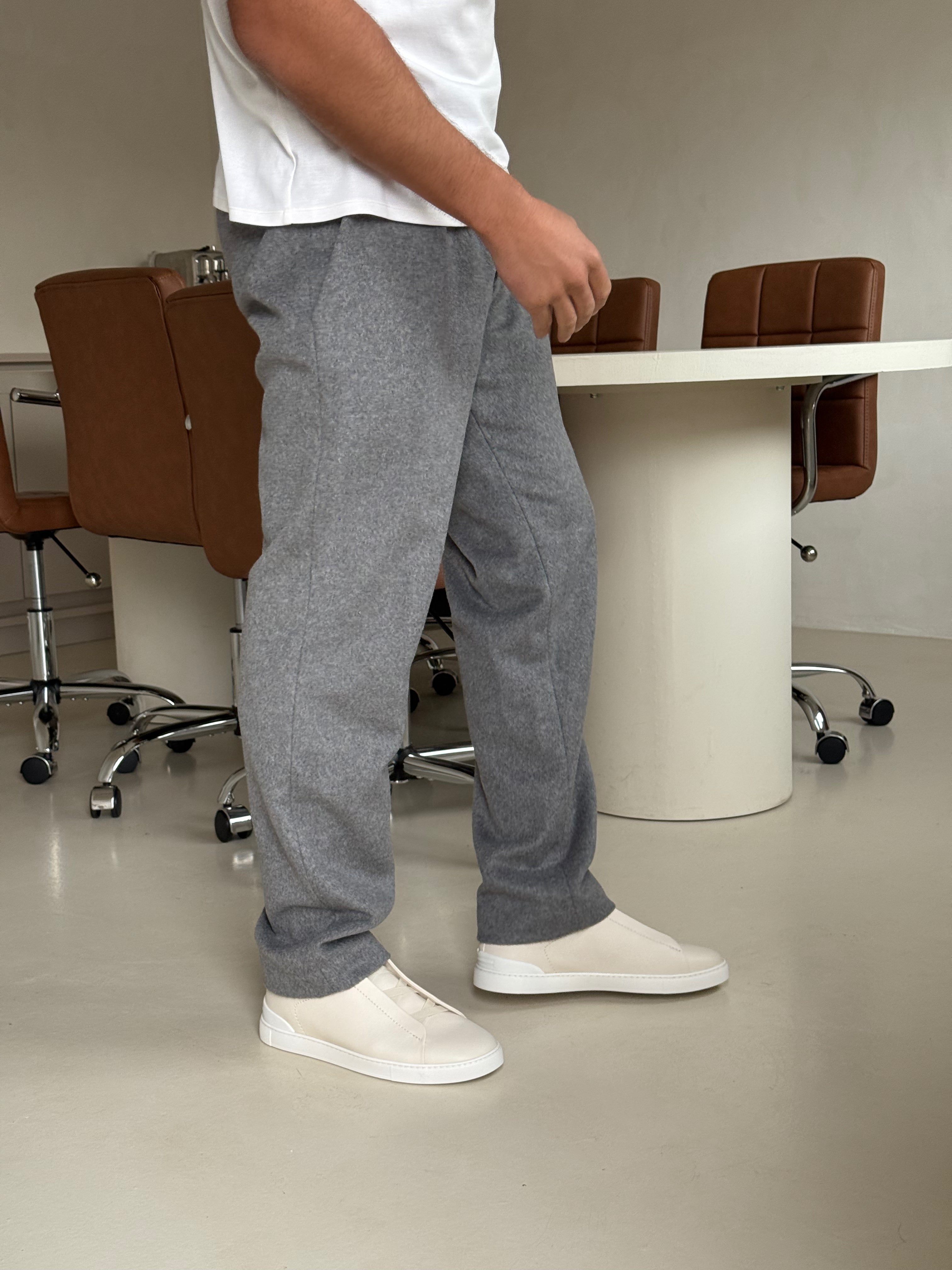 WOOL TROUSER ASH GREY