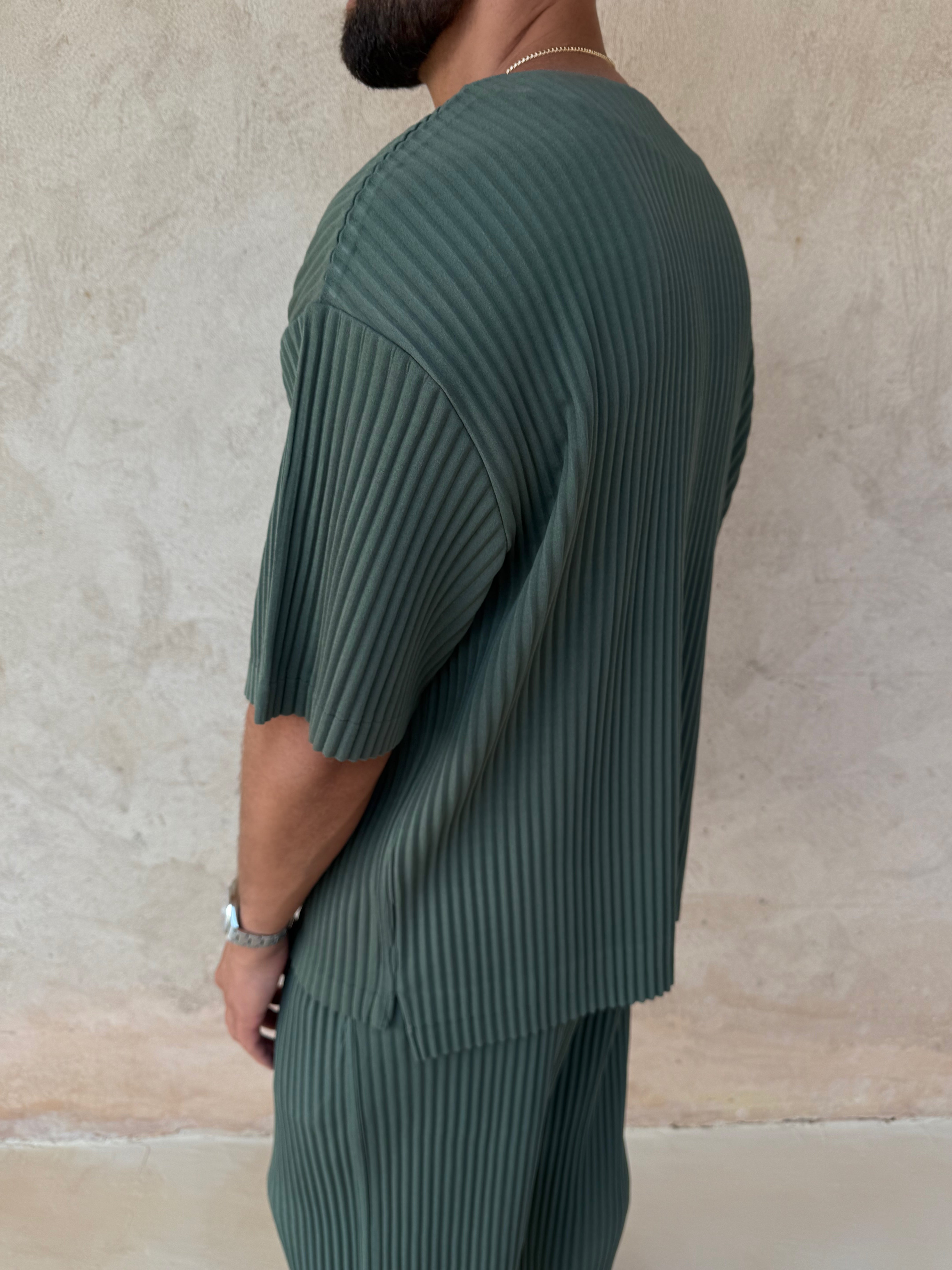 PLEAT T-SHIRT KHAKI