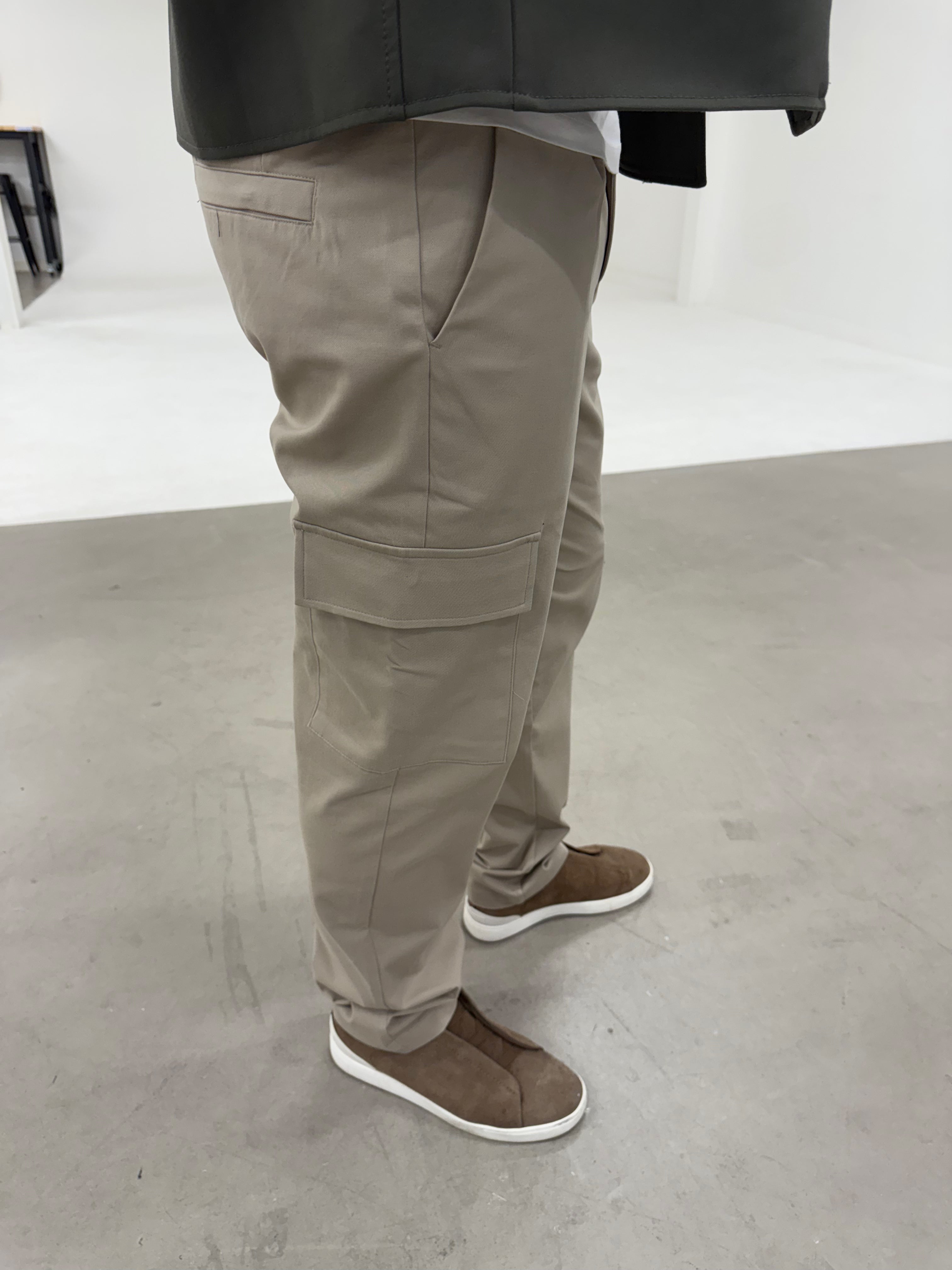 COTTON CARGO PANT STONE