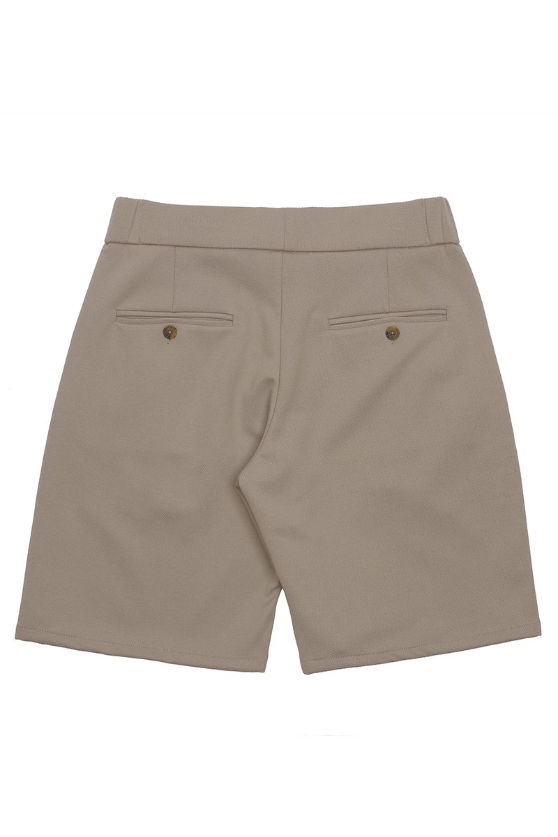 Beige Carter Pleated Shorts
