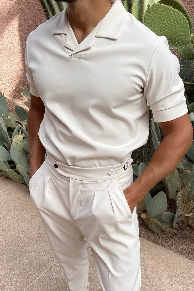 BEIGE OXFORD POLO