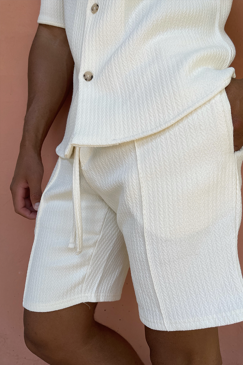 Cream Rockwell Shorts