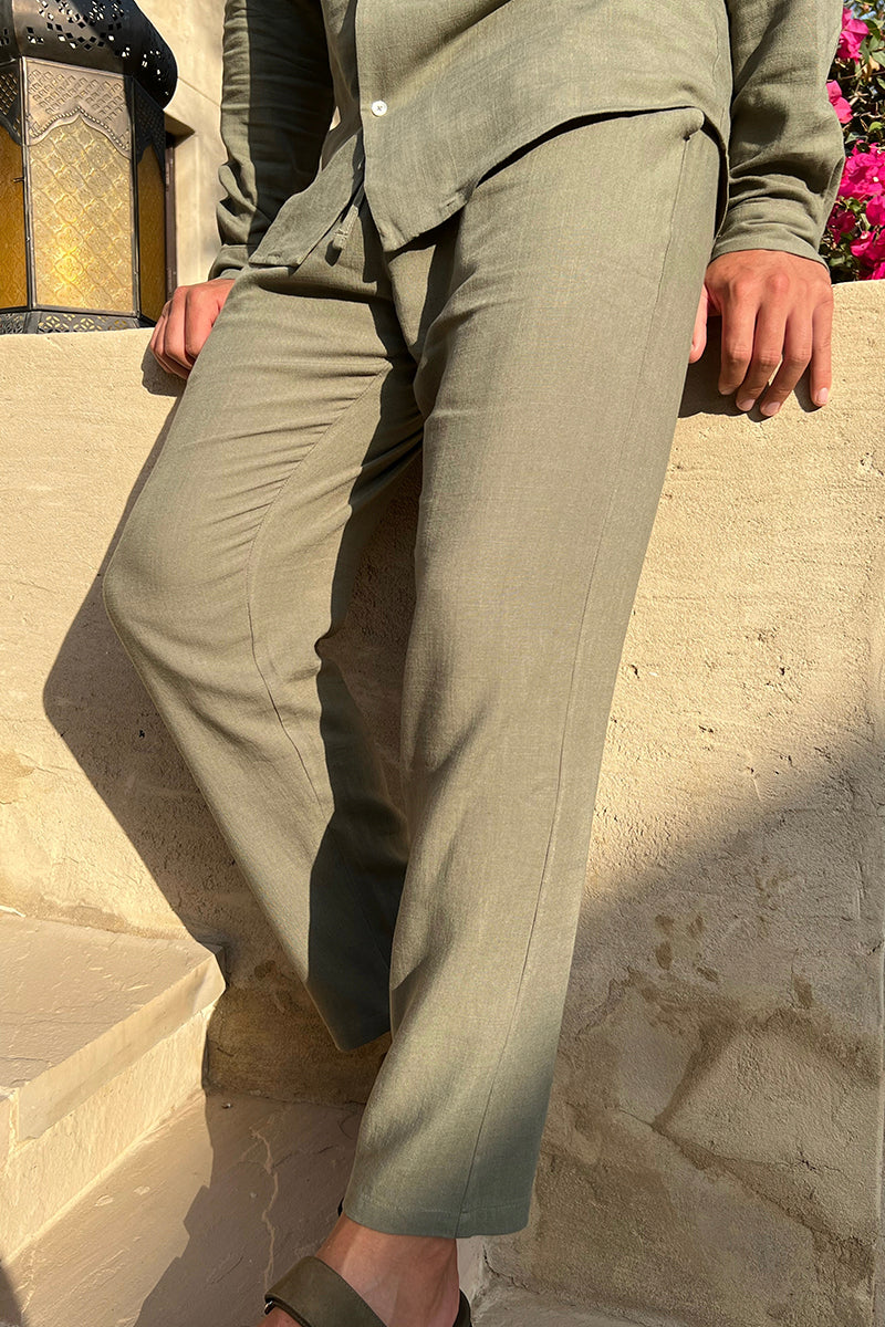 Verde Linen Trouser