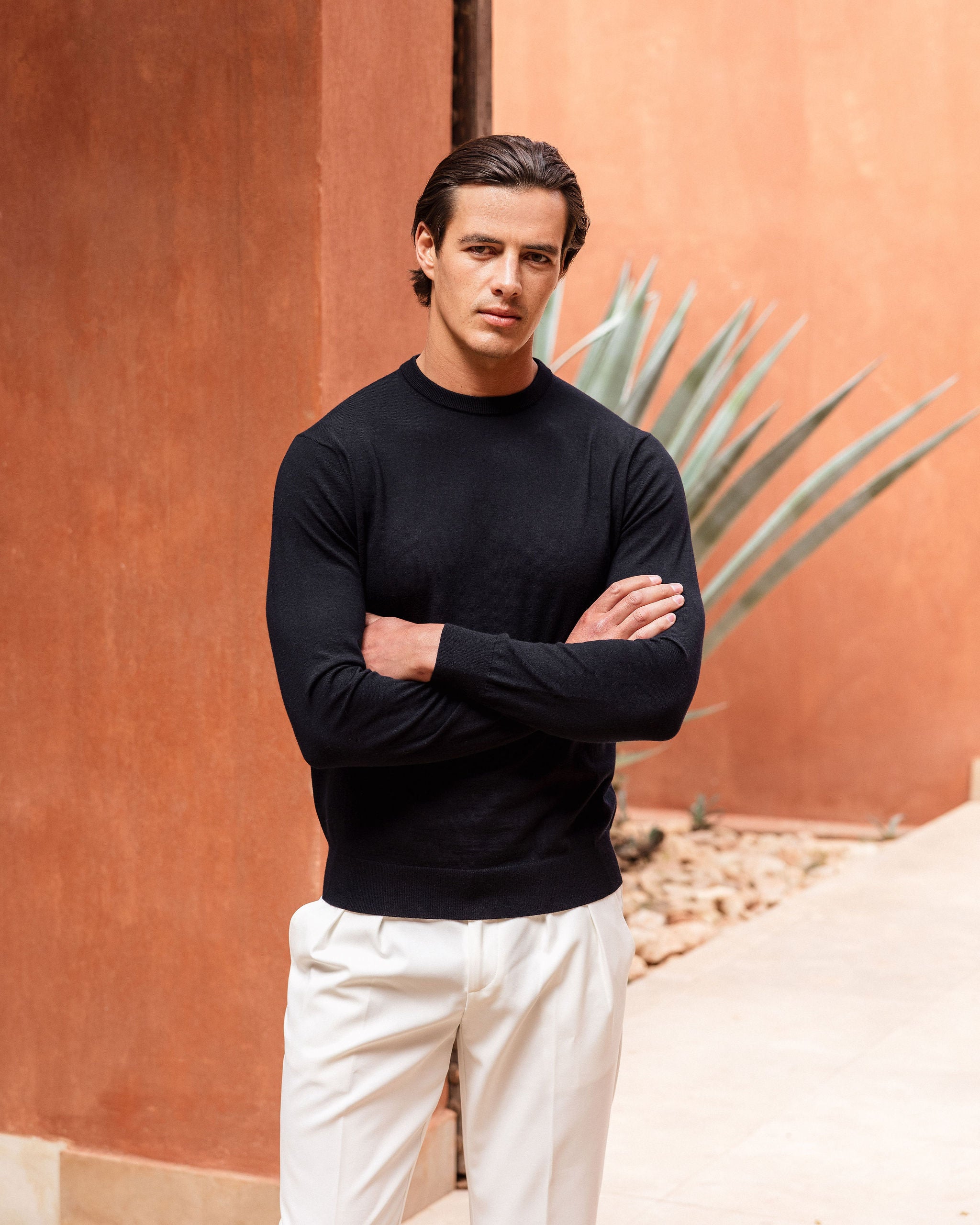 MERINO KNIT CREWNECK BLACK